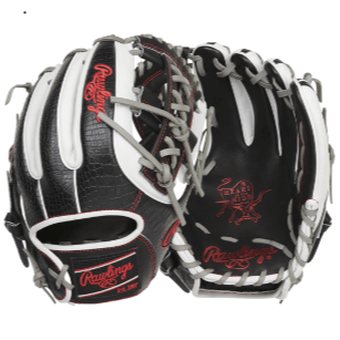 Rawlings Heart of the Hide 11.5" Infield Glove with Split Single-Post Web in black and white accents.