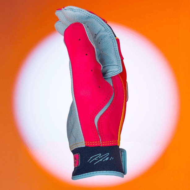 Franklin Jose Ramirez Limited Edition CFX Pro Youth side view showing vibrant red and gray colors with signature on wrist.