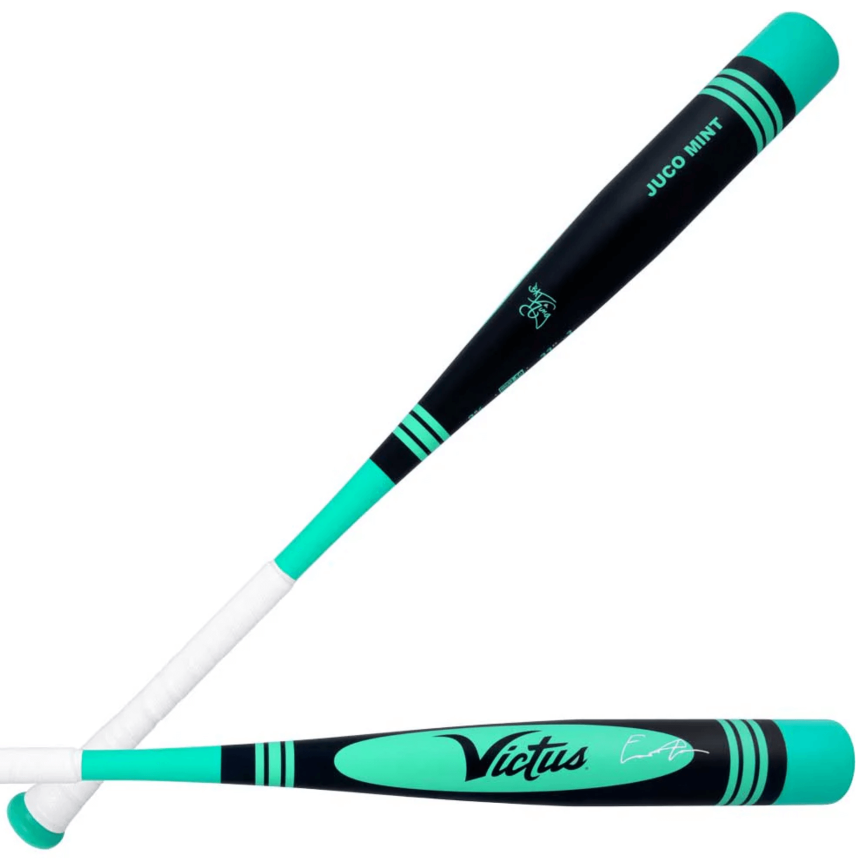 Front view of the Victus Vibe Pro-Crayon King of Juco (-3) BBCOR Baseball Bat, highlighting its custom tapered handle and ring-free barrel.