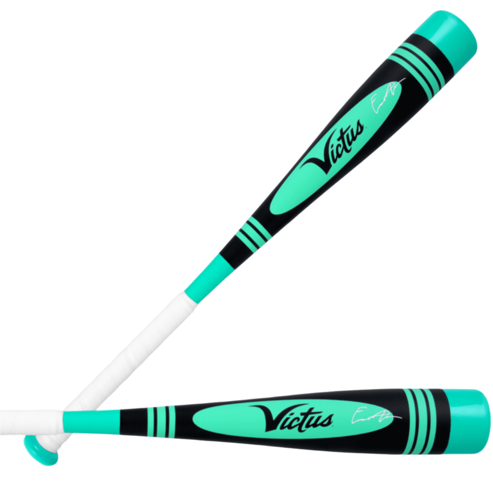 Victus Vibe Pro-Crayon King of Juco Tee Ball Bat - Full view front and back.