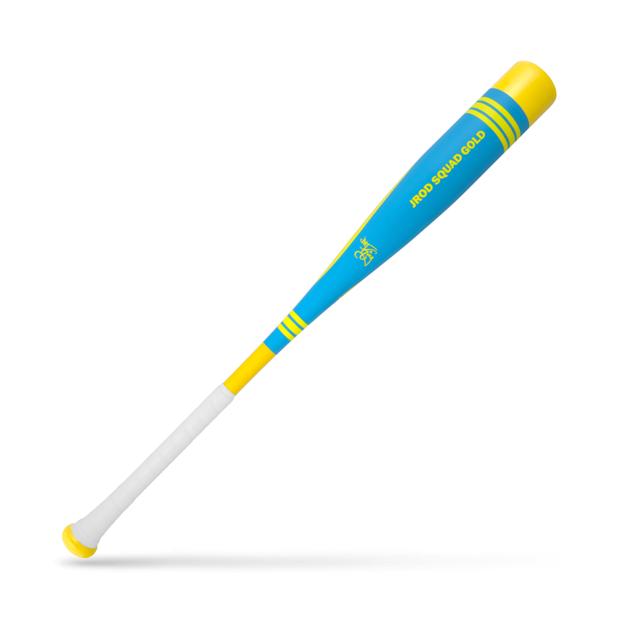 Front view of the Victus Vibe Pro-Crayon JROD (-10) USA Baseball Bat, highlighting its vibration-reducing knob and custom tapered handle.
