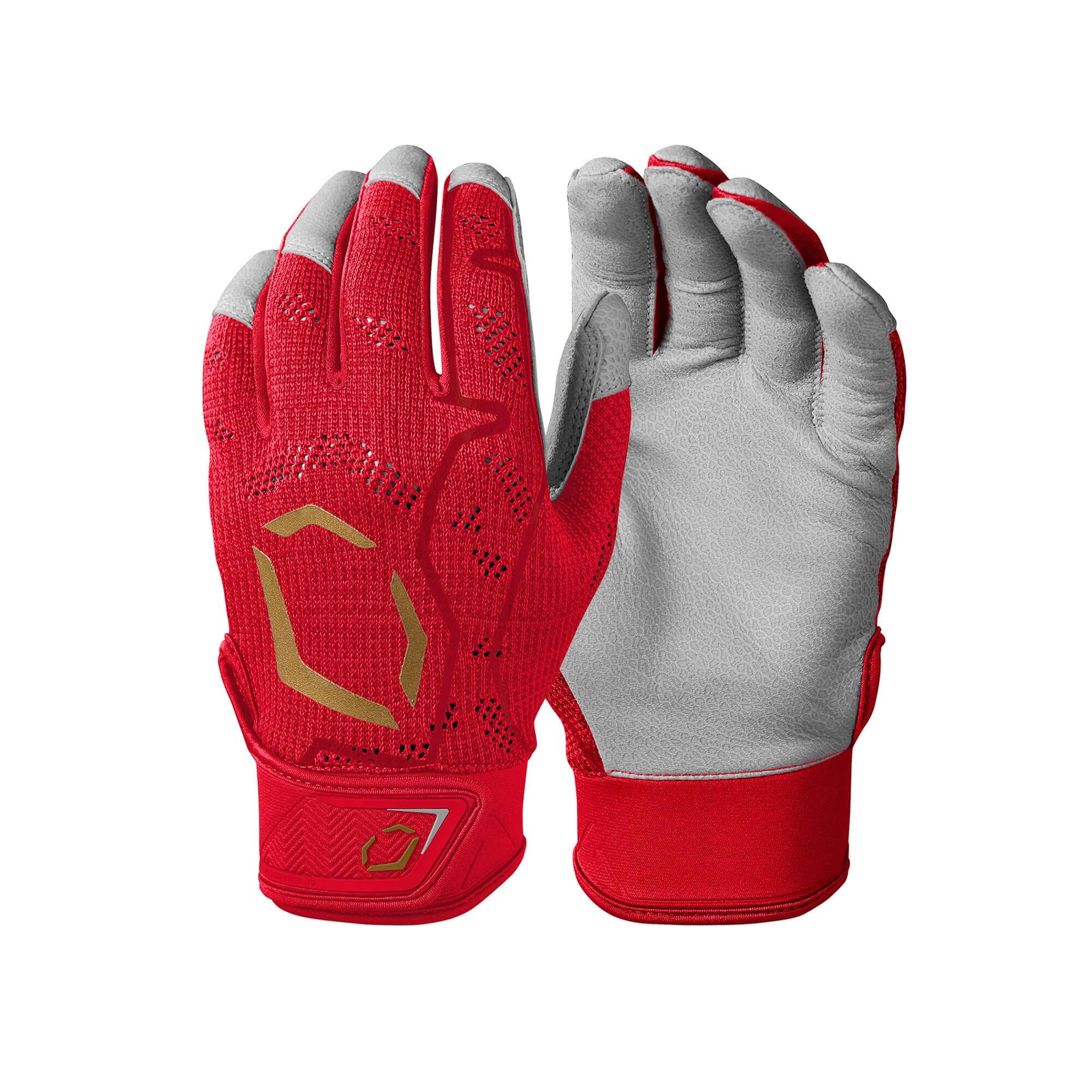 Evoshield Youth Pro-SRZ Scarlet Batting Gloves with breathable knit material