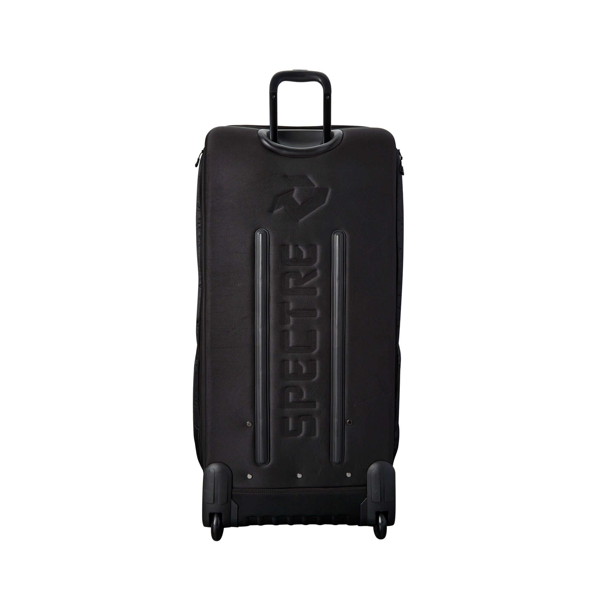 Demarini Spectre Wheeled Bag in black with six padded bat sleeves