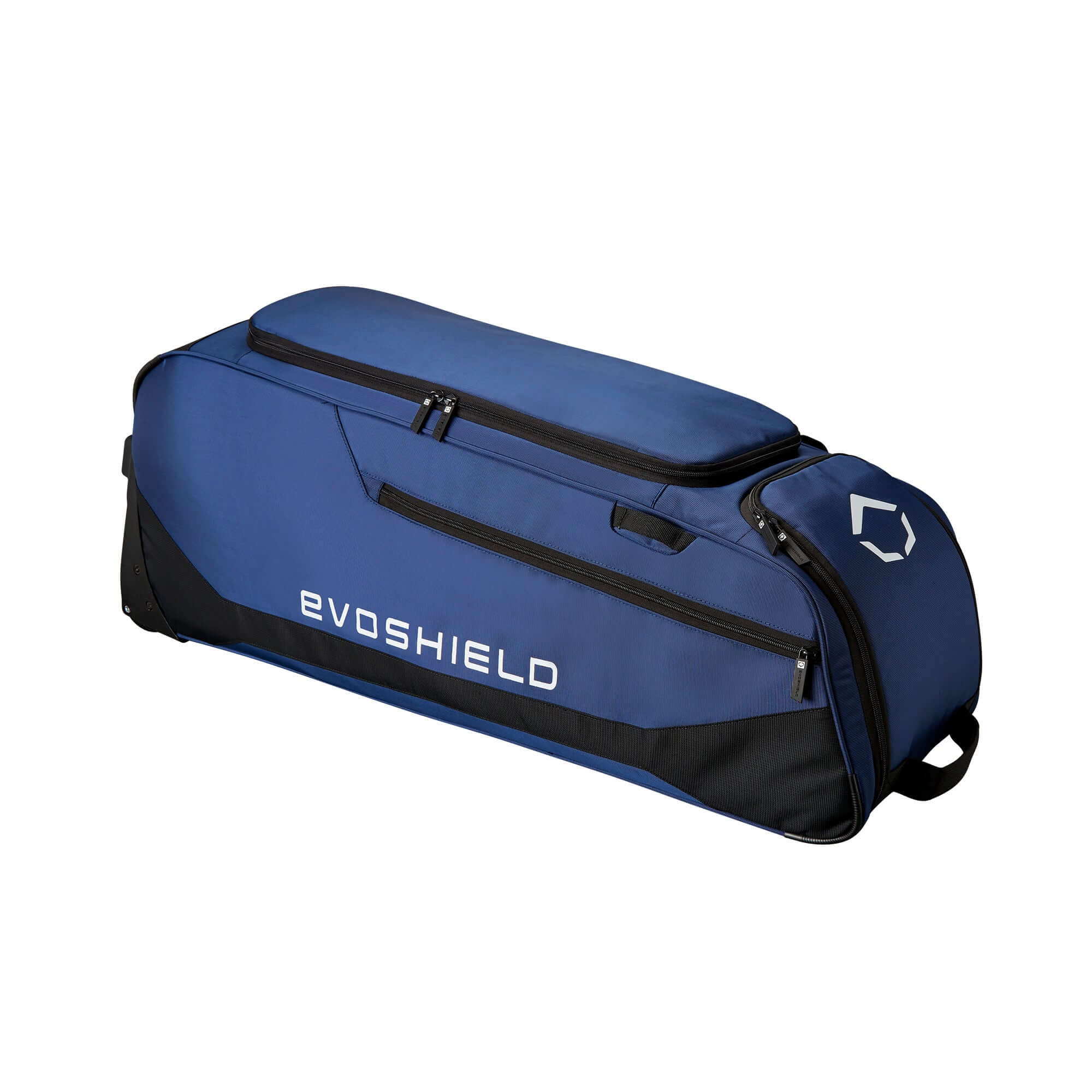 Evoshield Standout Wheeled Bag with large main compartment and four padded bat sleeves