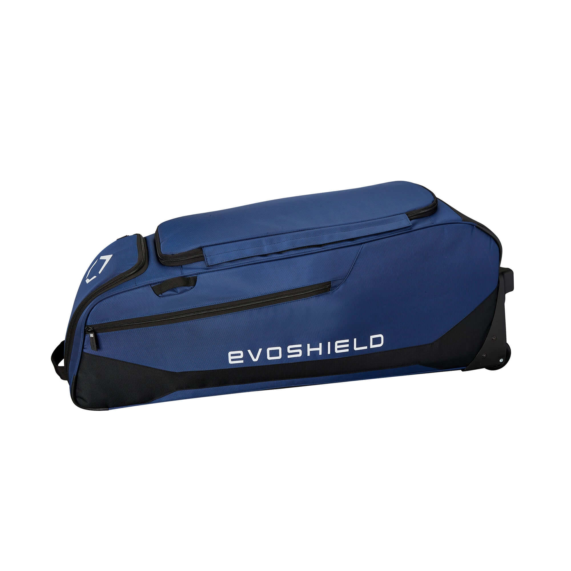 Evoshield Standout Wheeled Bag with large main compartment and four padded bat sleeves
