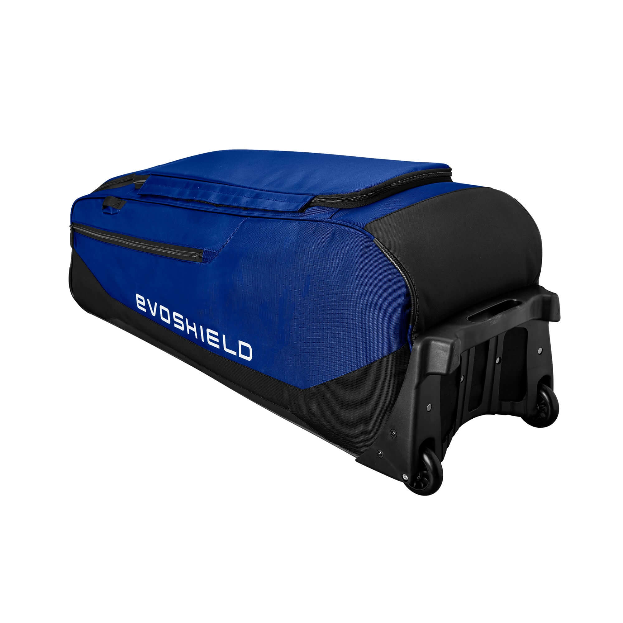Evoshield Standout Wheeled Bag with large main compartment and four padded bat sleeves
