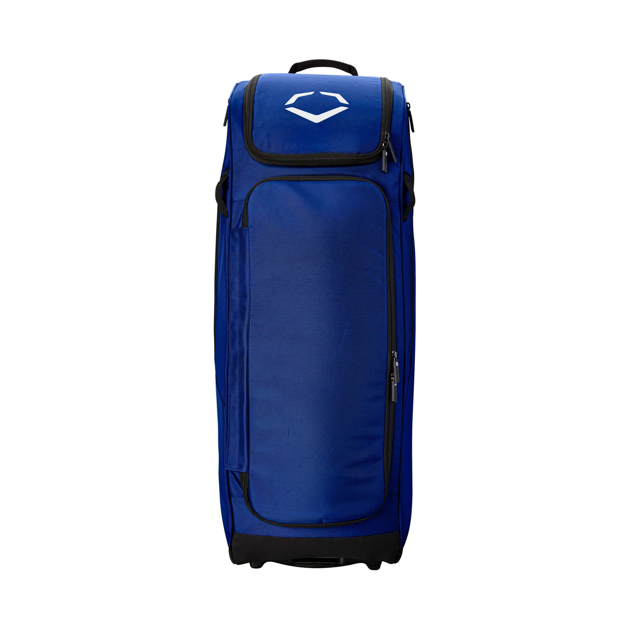 Evoshield Standout Wheeled Bag with large main compartment and four padded bat sleeves