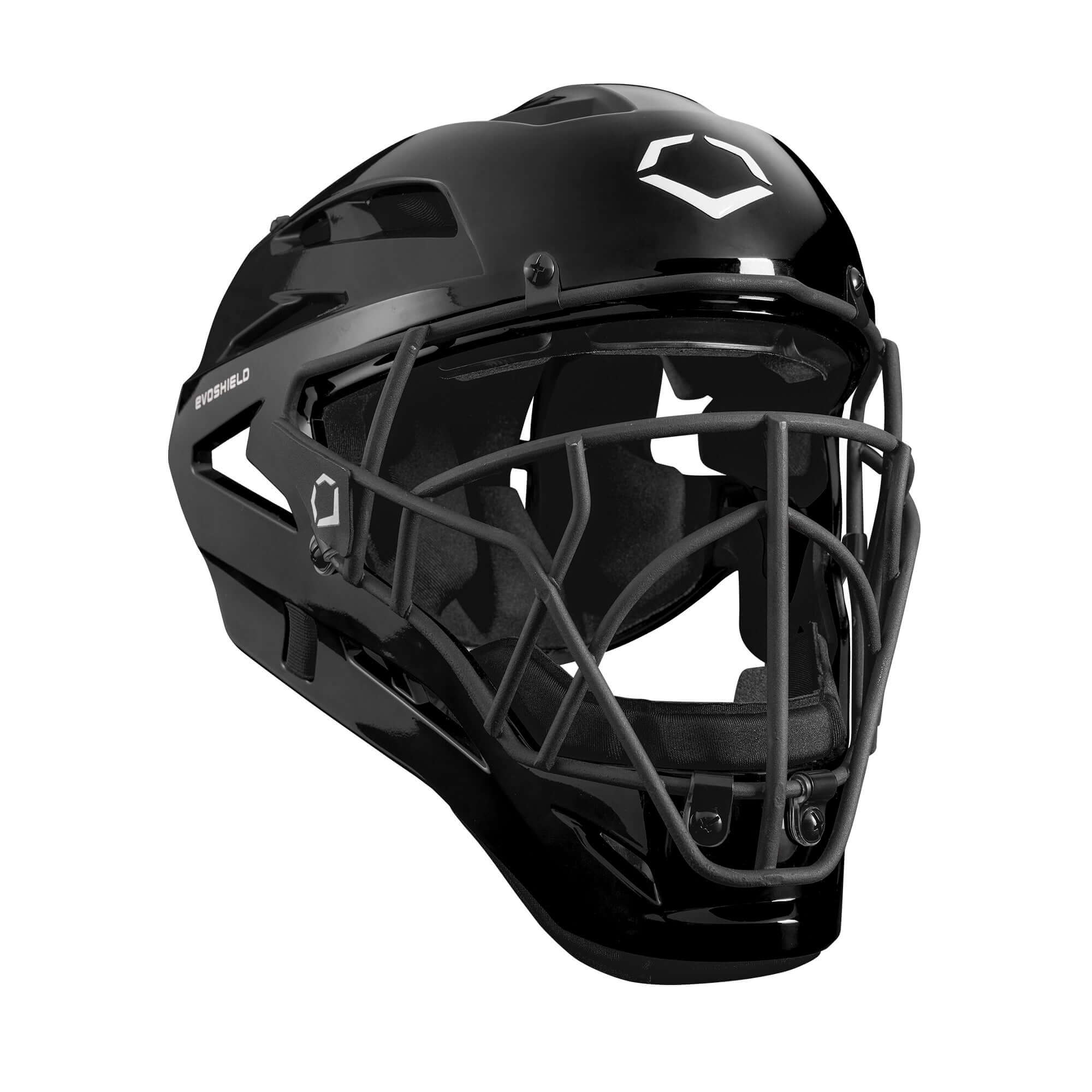 Evoshield Prosrz Catchers Helmet Solid Black Front View