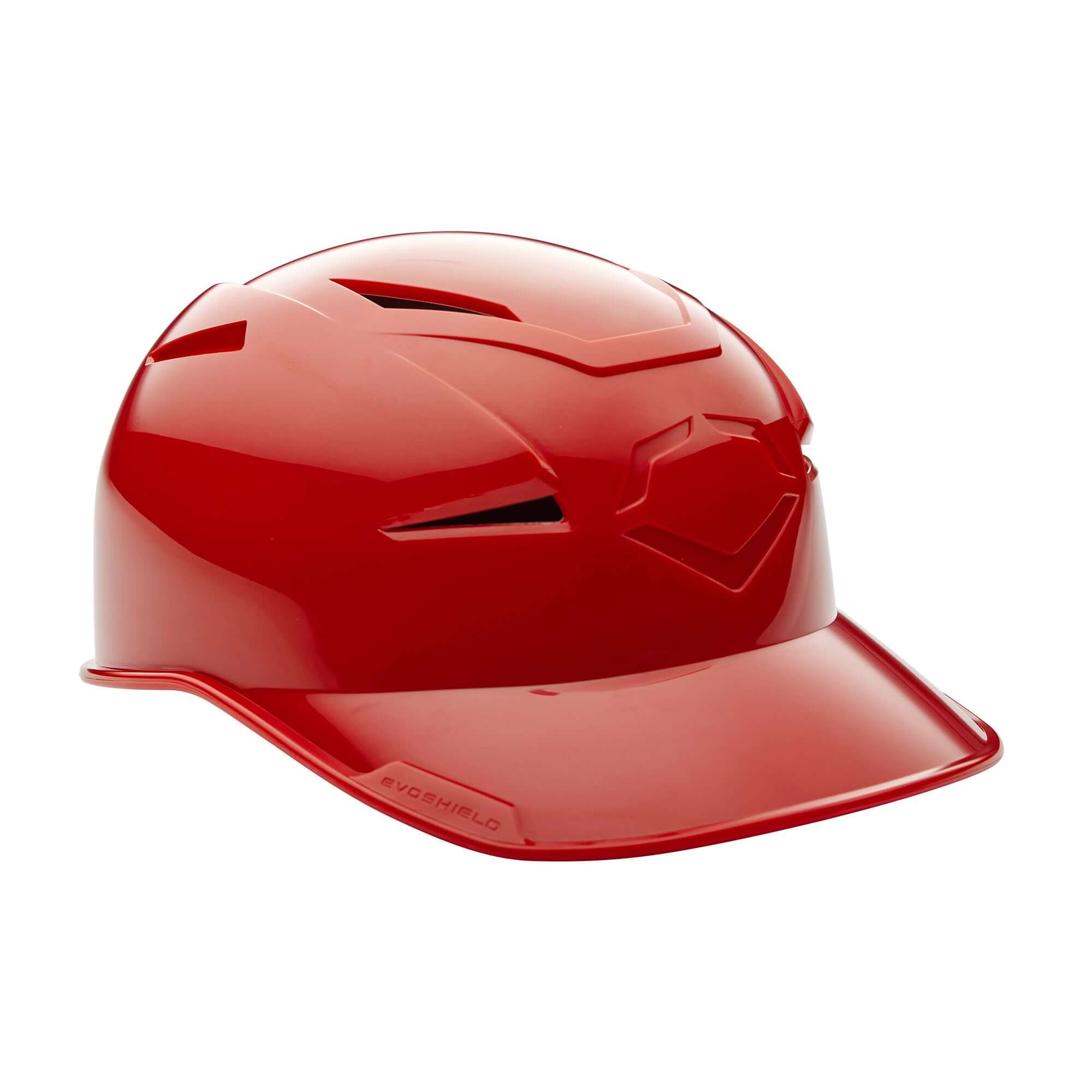 Evoshield PRO-SRZ Vented Skull Cap in Scarlet for catchers, featuring airflow vents and comfortable padding.