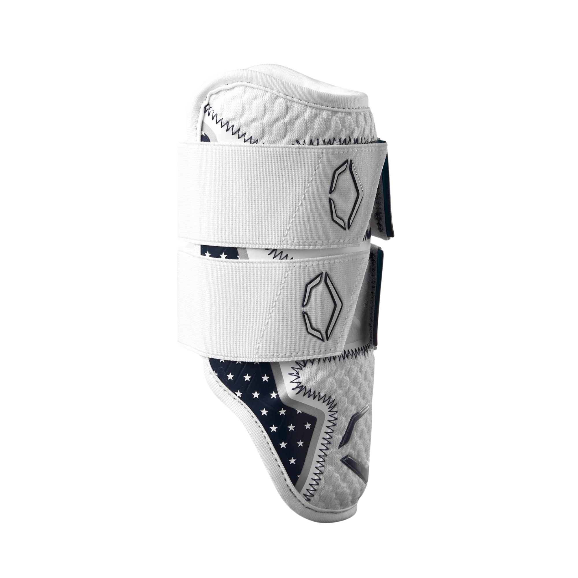 Evoshield X-SRZ 2.0 Stars and Stripes Double Strap Elbow Guard showcasing patriotic design with stars and stripes.