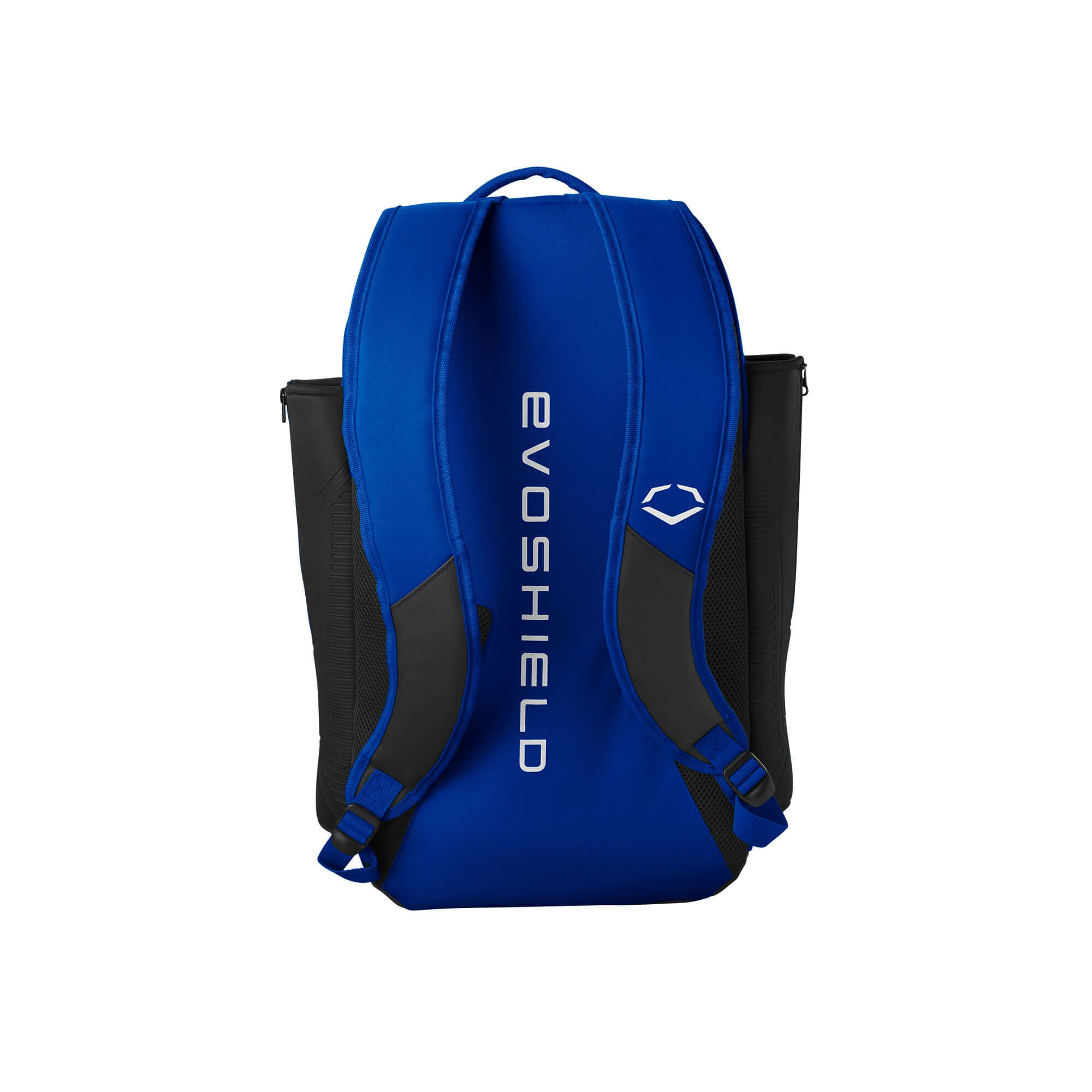 Evoshield Recruit Backpack in blue, durable design with padded straps, ideal for carrying sports gear and equipment.