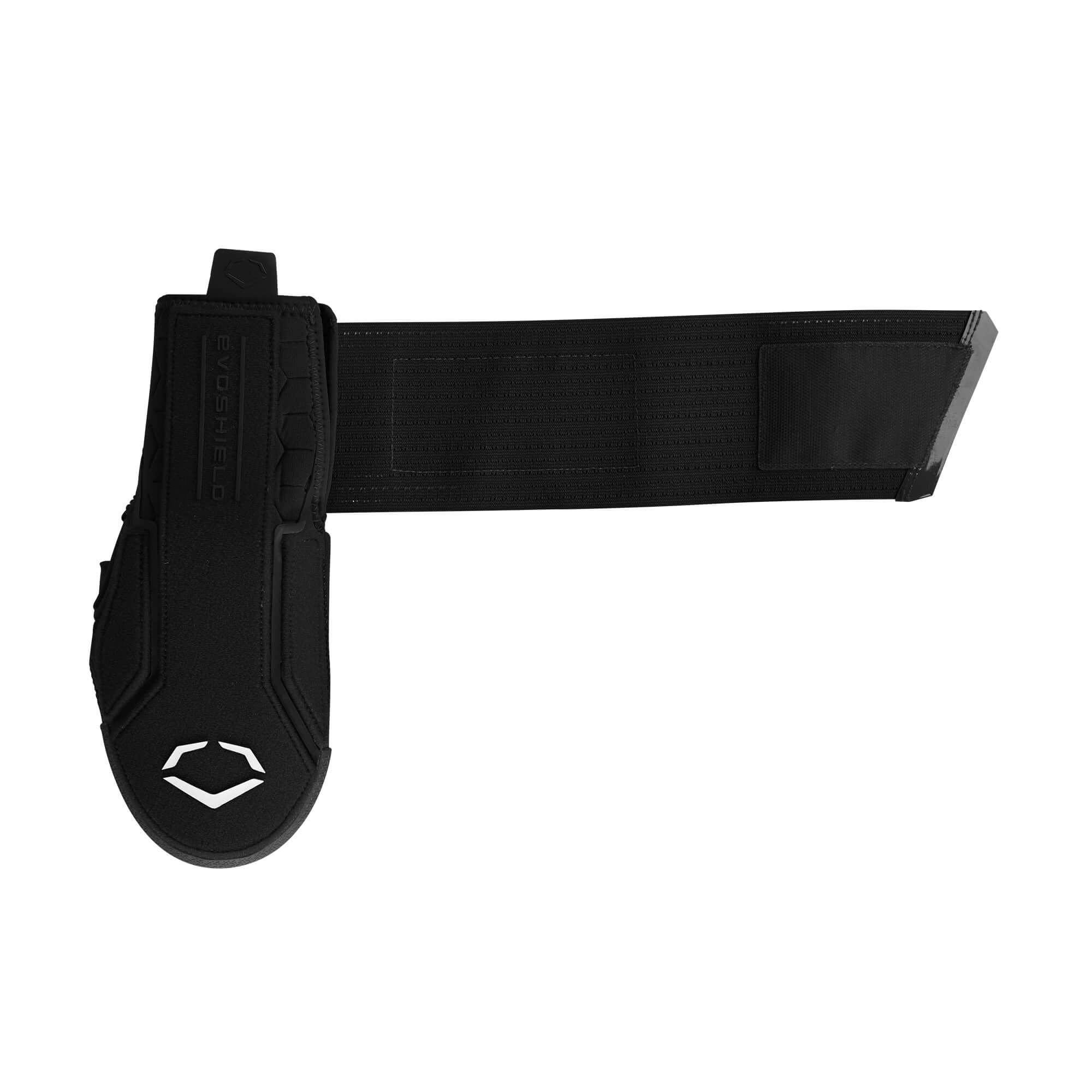 Evoshield Sliding Mitt 2.0 - Adult, black mitt for baseball protection, featuring padded design and adjustable strap.