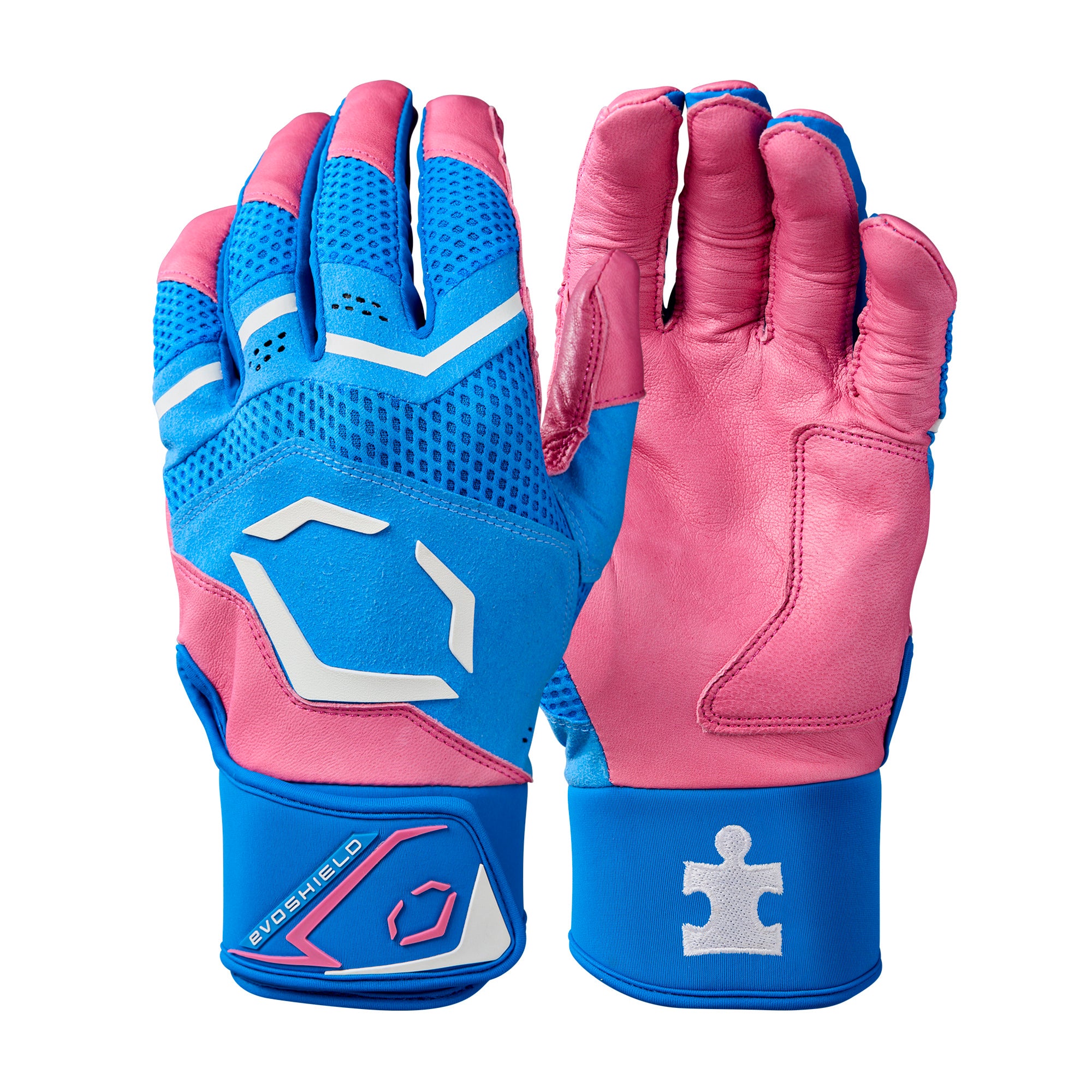 Evoshield X-SRZ Love The Moment Adult Carbyne Batting Gloves - Blue/Pink/White