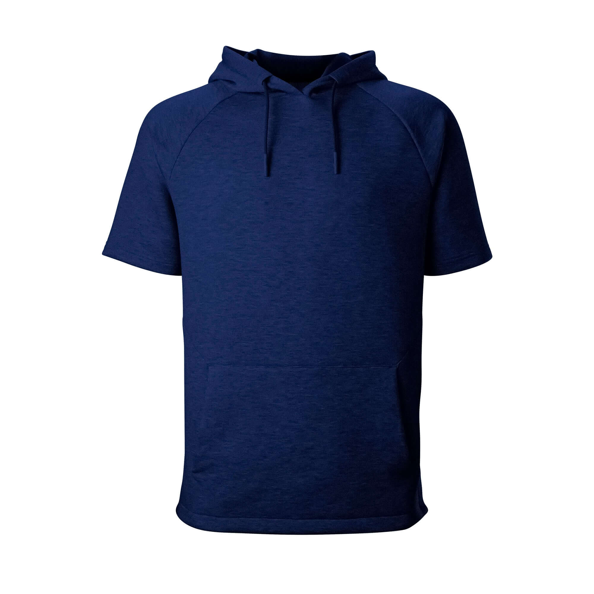 Evoshield Men's Pro Team Short Sleeve Hoodie 2.0 in navy, designed for comfort and unrestricted movement.