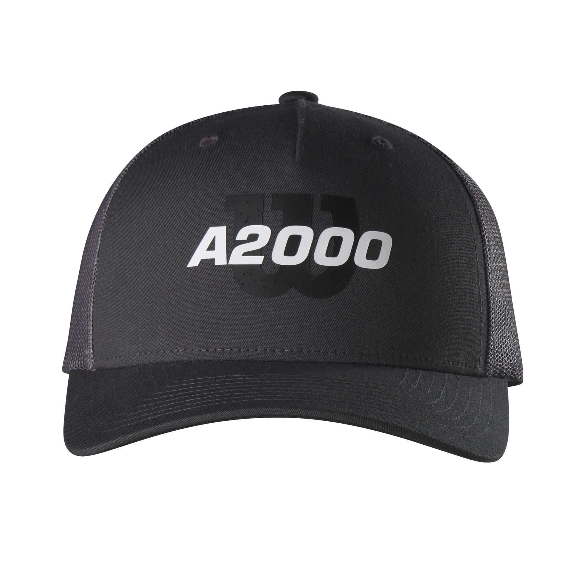 Wilson A2000 Snapback cap in charcoal with bold logo, perfect for athletes seeking style and comfort.