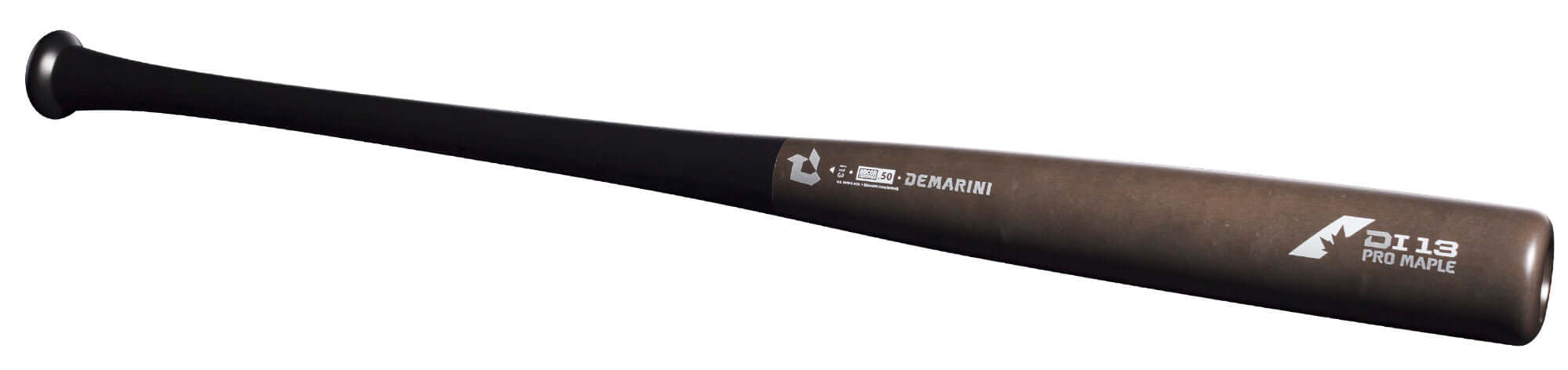 DeMarini DI13 Pro Maple Wood Composite Baseball Bat with sleek black design, ideal for tournaments and summer play.