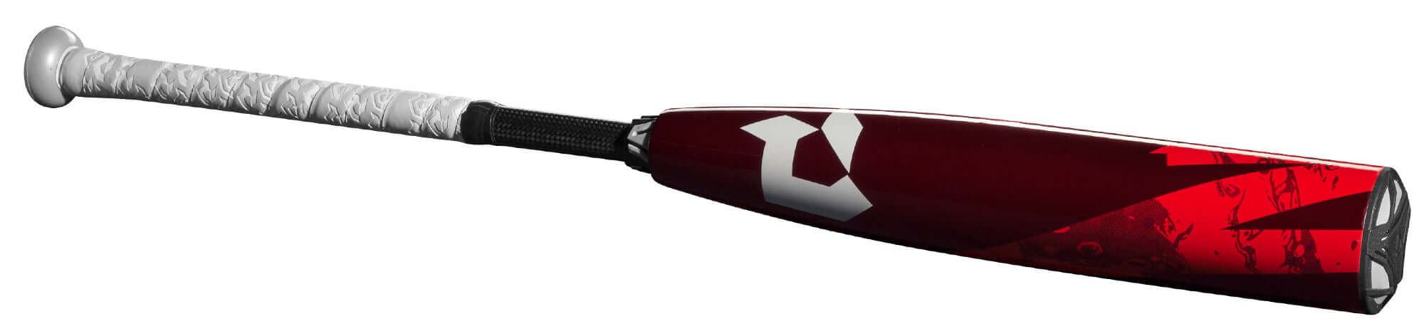 2024 DeMarini Zoa SL (-10) USSSA baseball bat featuring a red and black design with a composite handle.