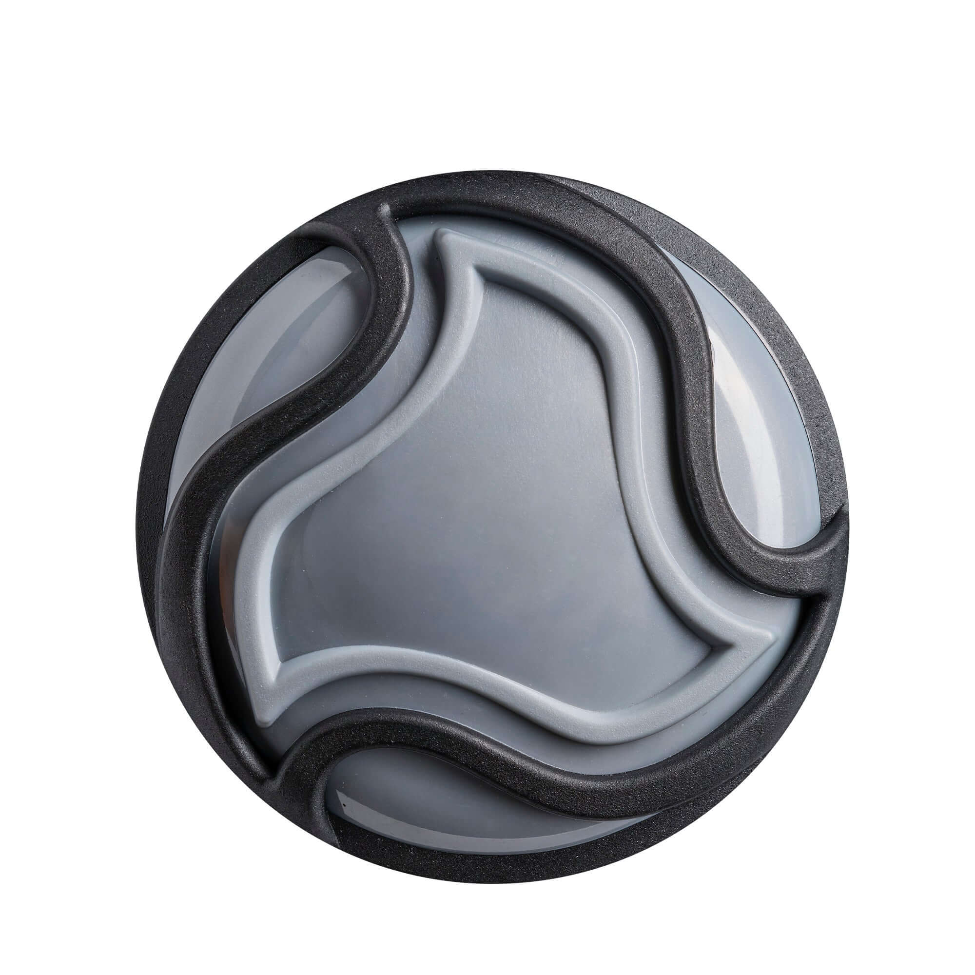 2027 DeMarini Exile (-3) BBCOR Baseball Bat end cap view showing intricate black and grey design pattern.