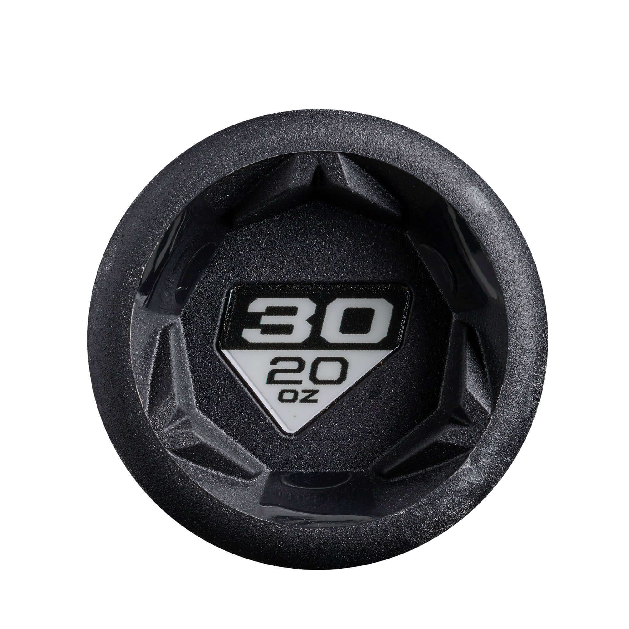 End cap view of 2027 DeMarini The Goods (-10) USA Baseball Bat showing 30 oz weight stamp in black.