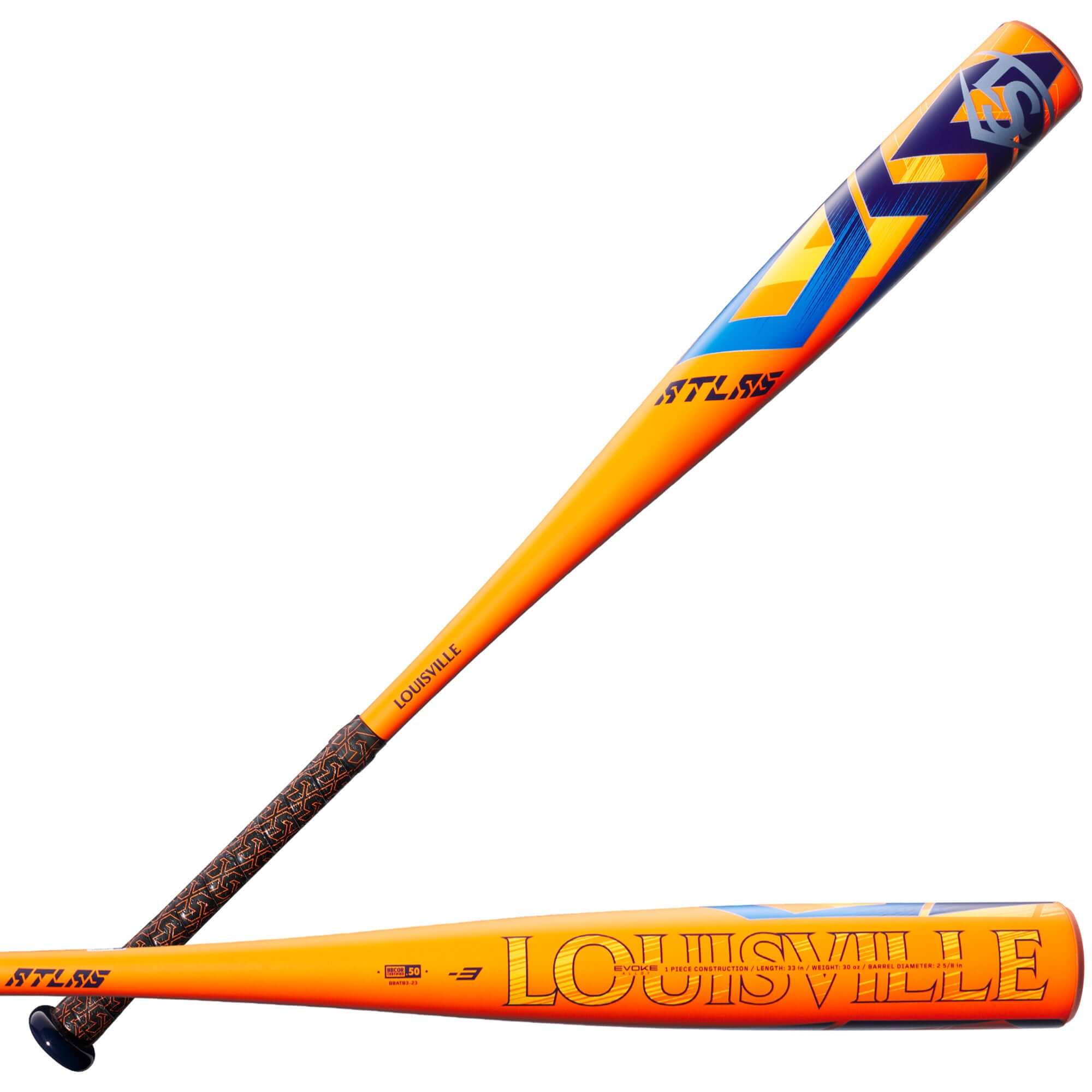 Louisville Slugger Atlas (-3) BBCOR Baseball Bat with optimized wall thickness for maximum performance.