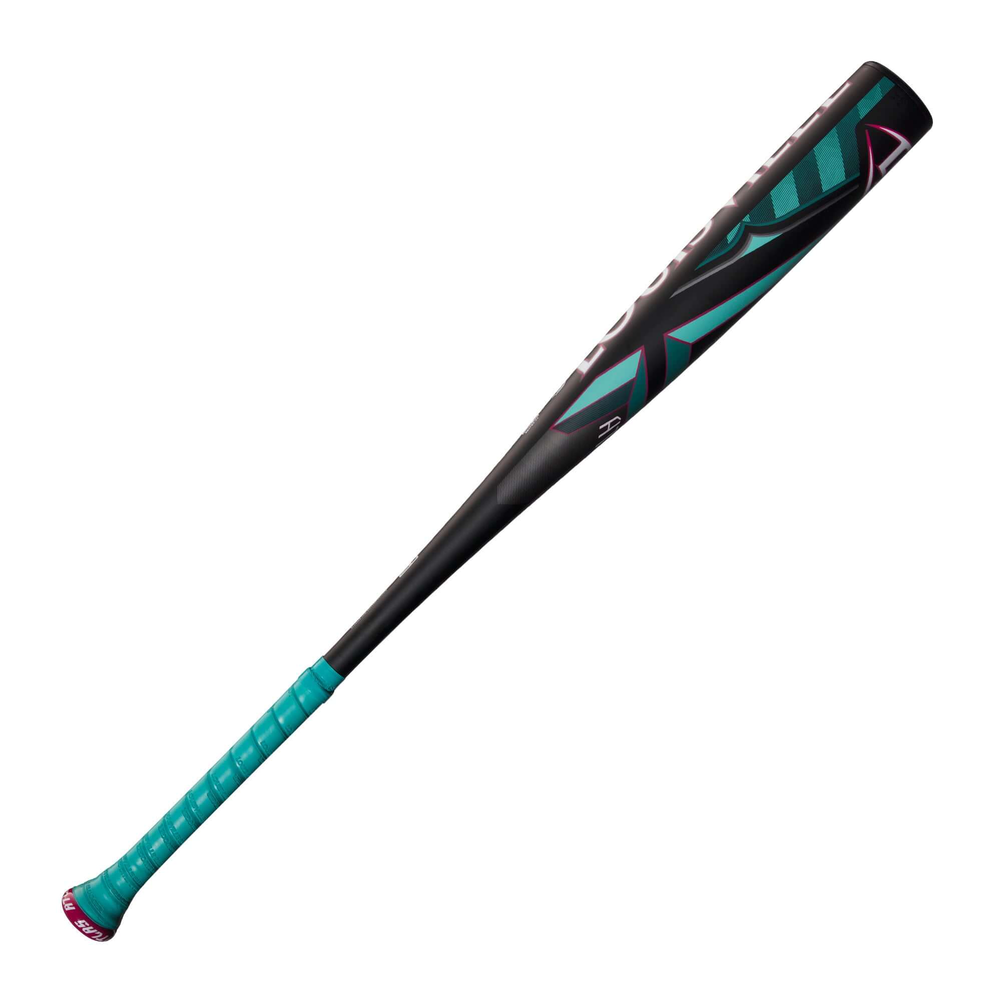 Louisville Slugger Atlas 2025 BBCOR (-3) one-piece alloy bat with teal grip and sleek black design for elite players.