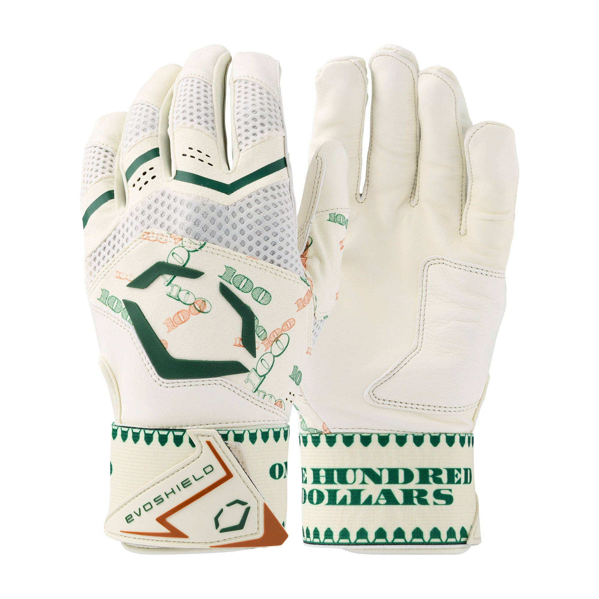Evoshield X-SRZ Gradient Carbyne Adult Batting Gloves with Strap - Money Bags