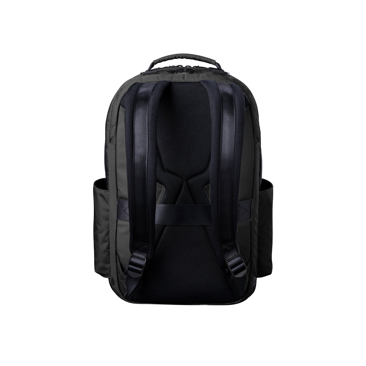 Back view of EvoShield Exec 2.0 Backpack showing shoulder straps and side pockets