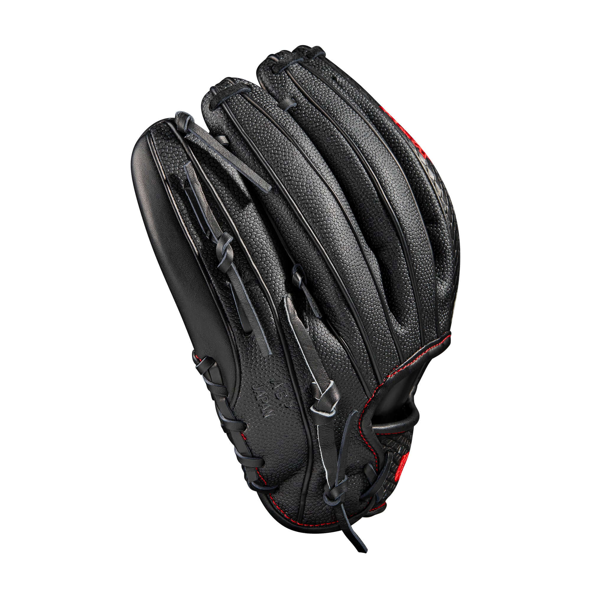 Wilson A2K 1787 11.75 inch infield glove with Black Pro Stock and SnakeSkin leather, and red Bold logos.