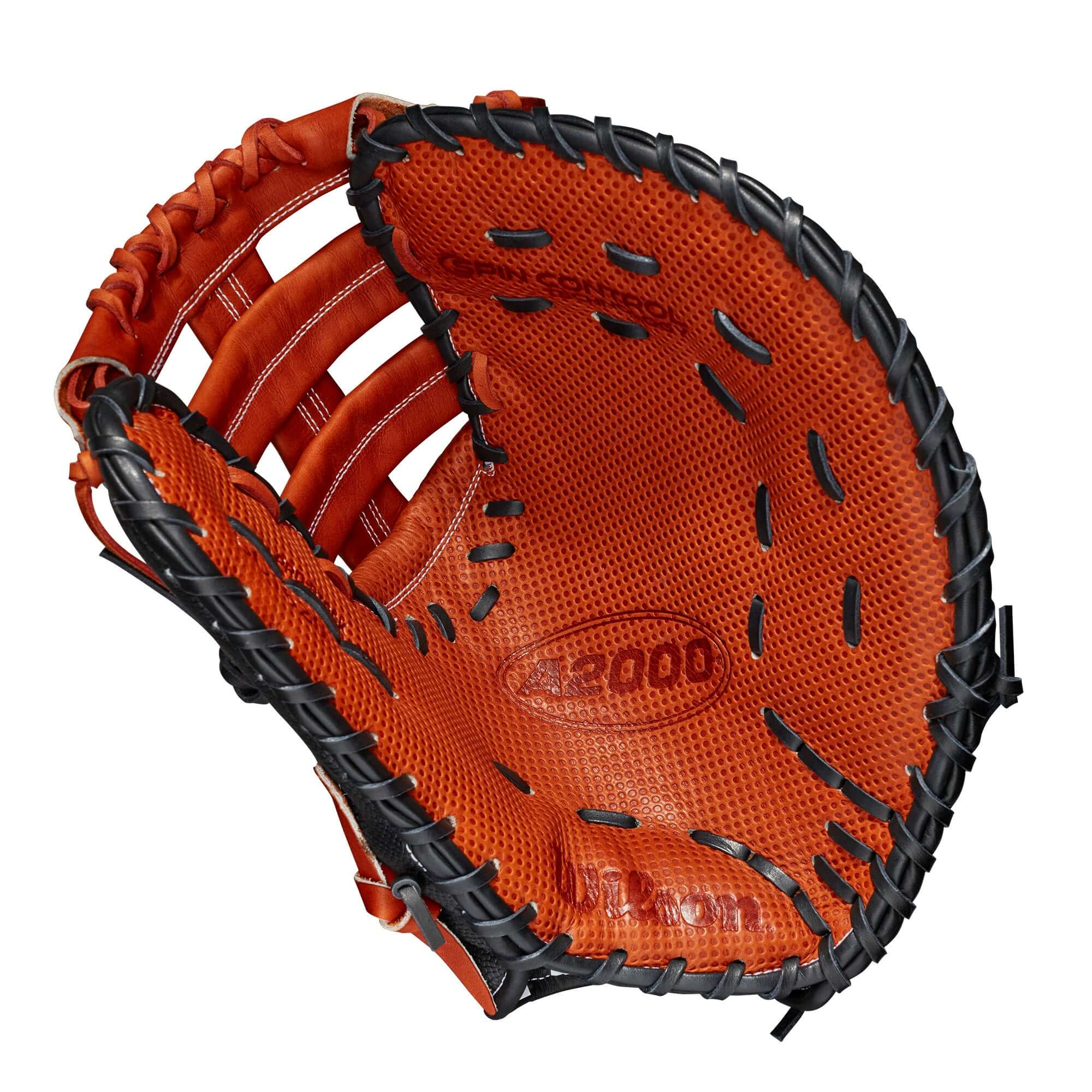 Wilson A2000 1620 first base mitt with Spin Control technology, 12.5, copper/black color