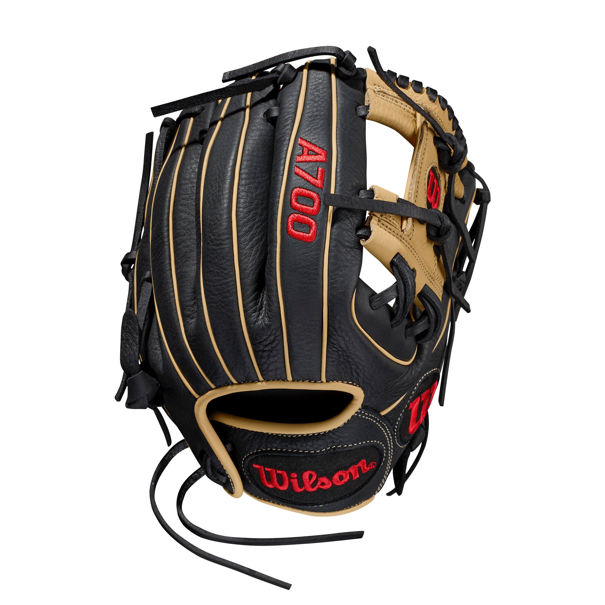 Wilson A700  Baseball 11.5" 11.5 Black/Black/Blonde & Red