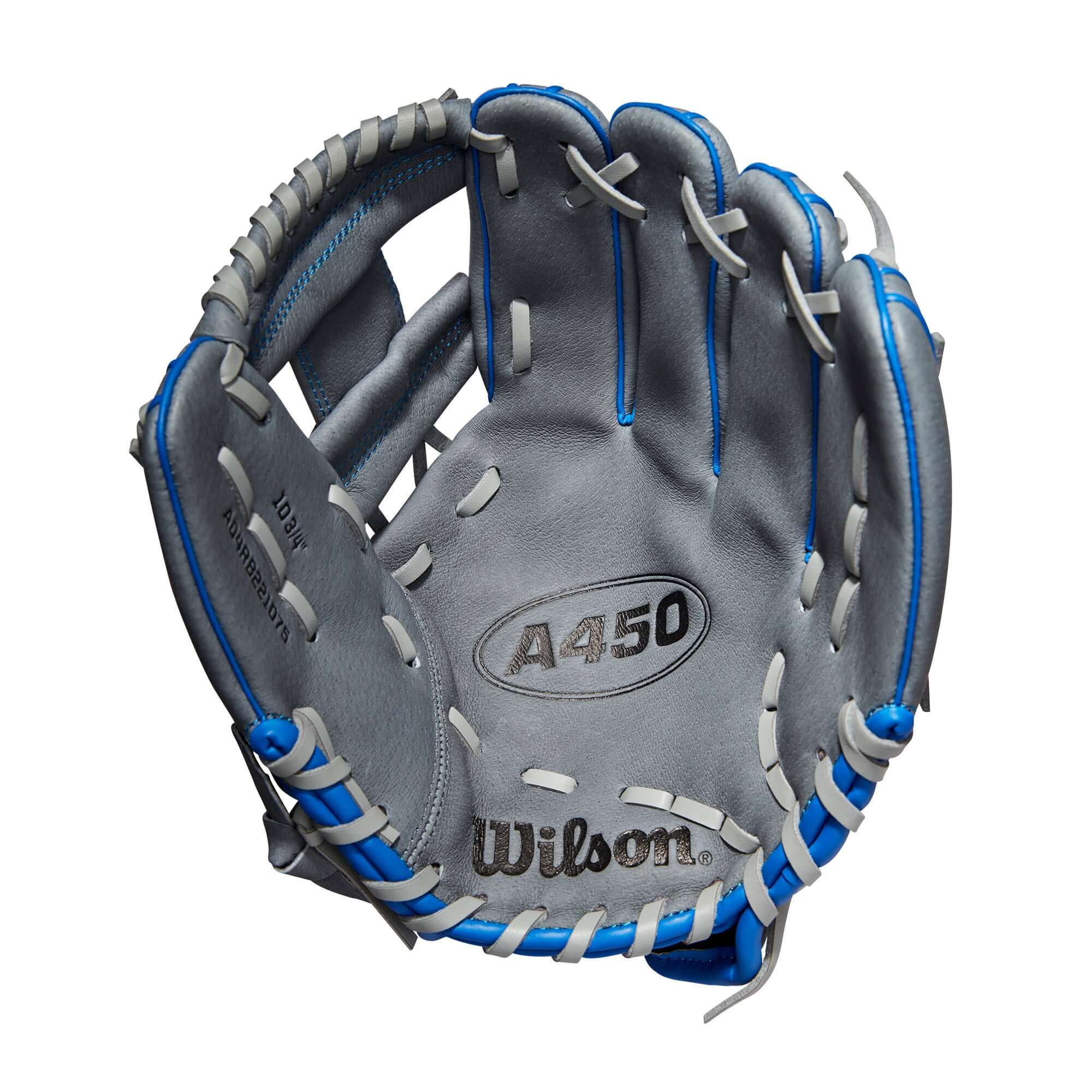 Wilson A450 Advisory Staff 10.75 Infield Glove Grey/Royal