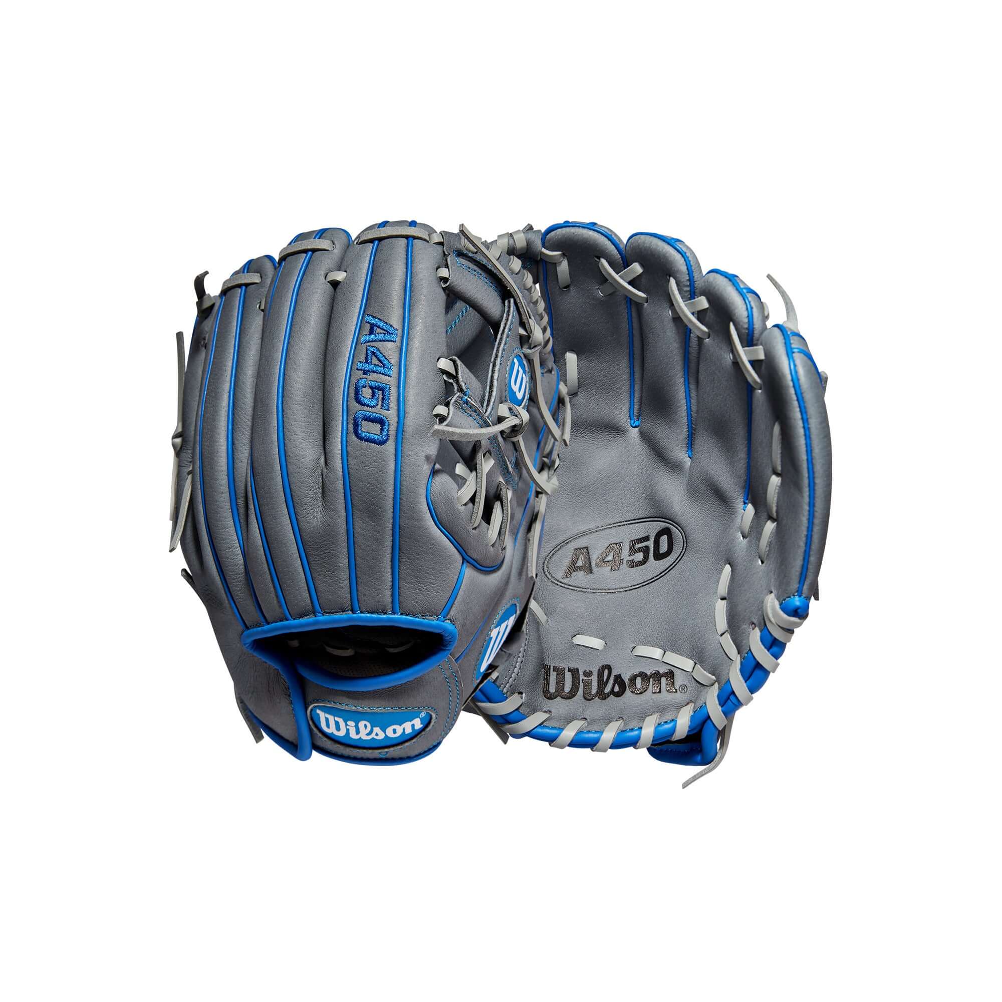 Wilson A450 Advisory Staff 10.75 Infield Glove Grey/Royal
