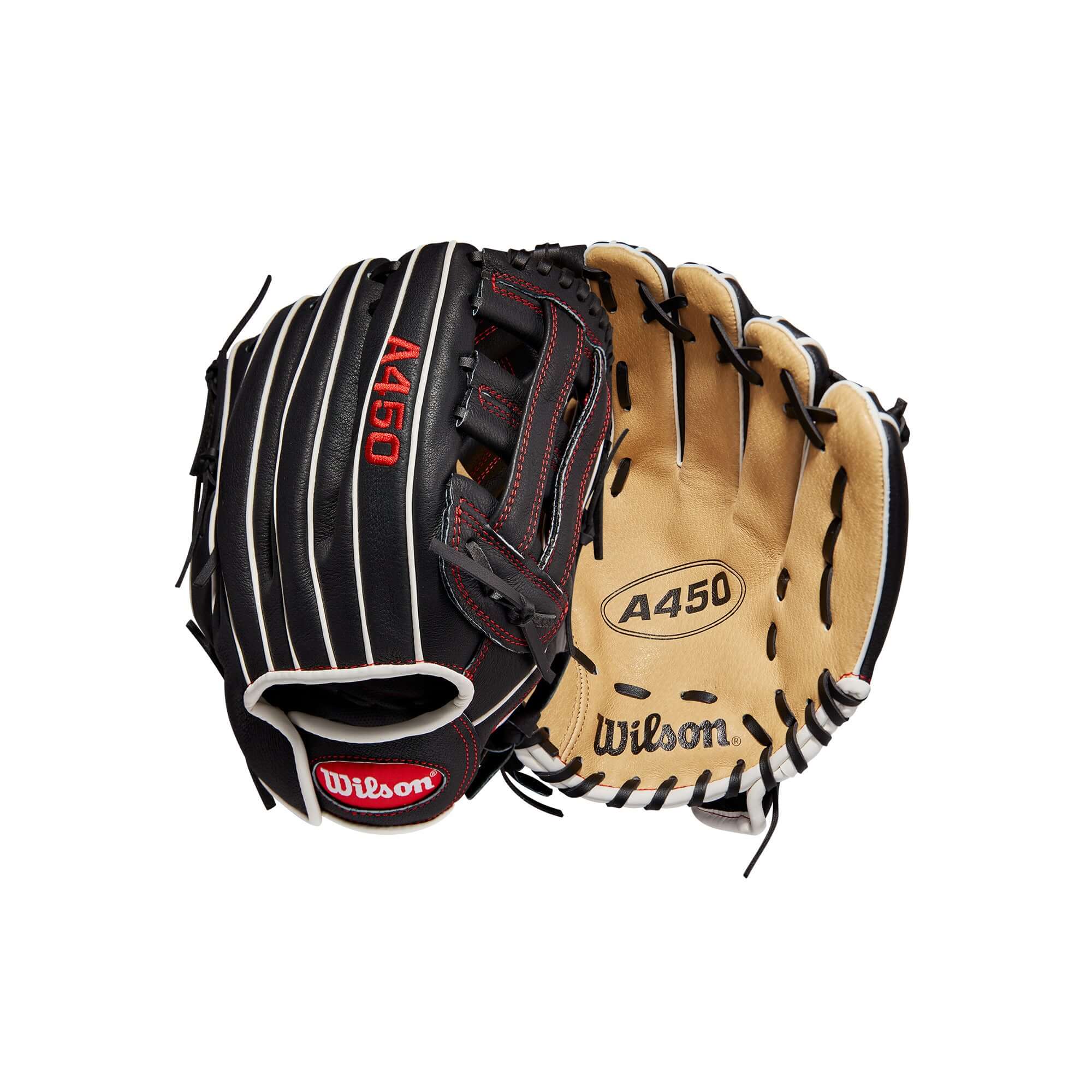 Wilson A450 11 Infield Glove, Blonde/Black, Dual Post Web