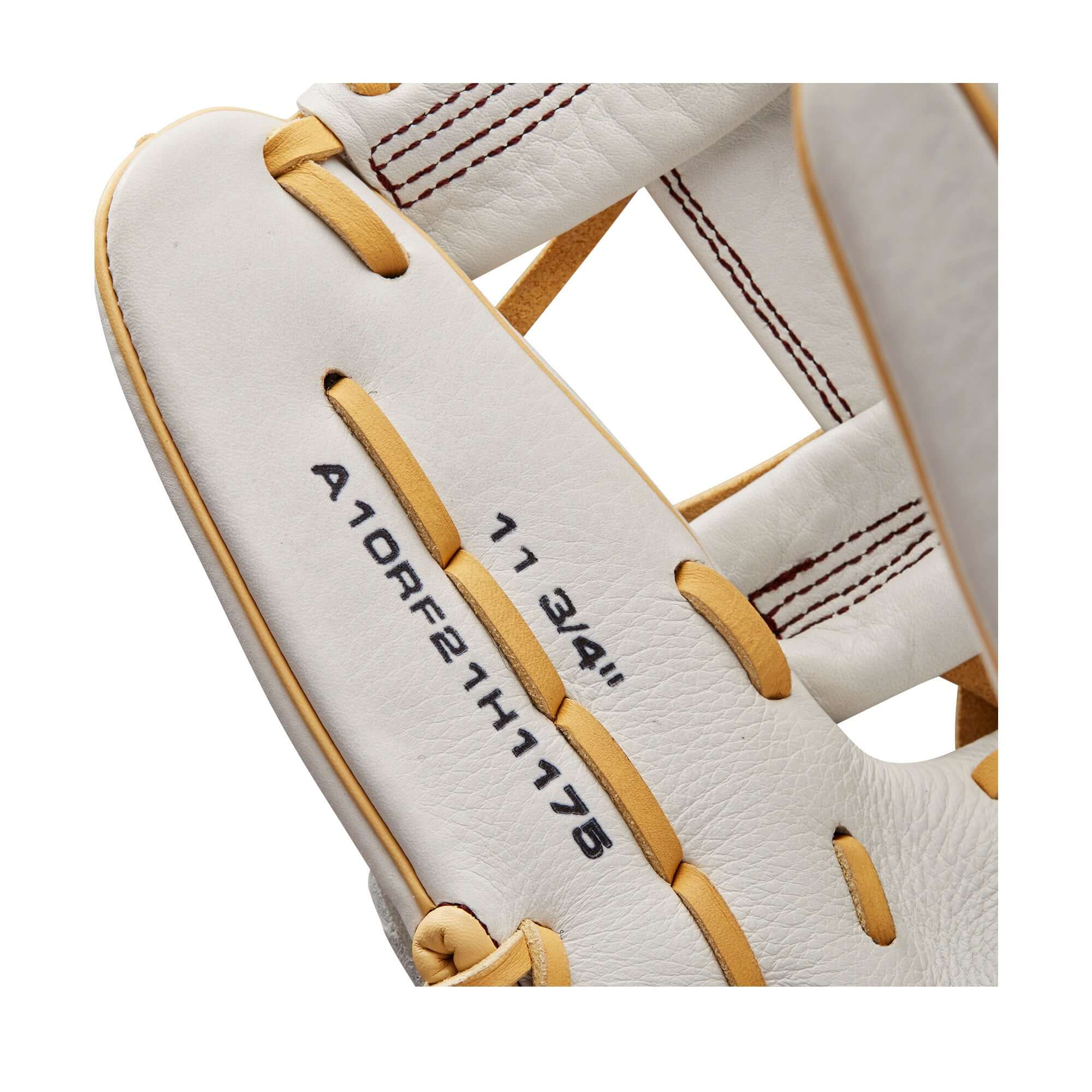 Wilson A1000 Fastpitch Glove 11.75 White/Blonde/Seminole Red with Rolled Dual Welting