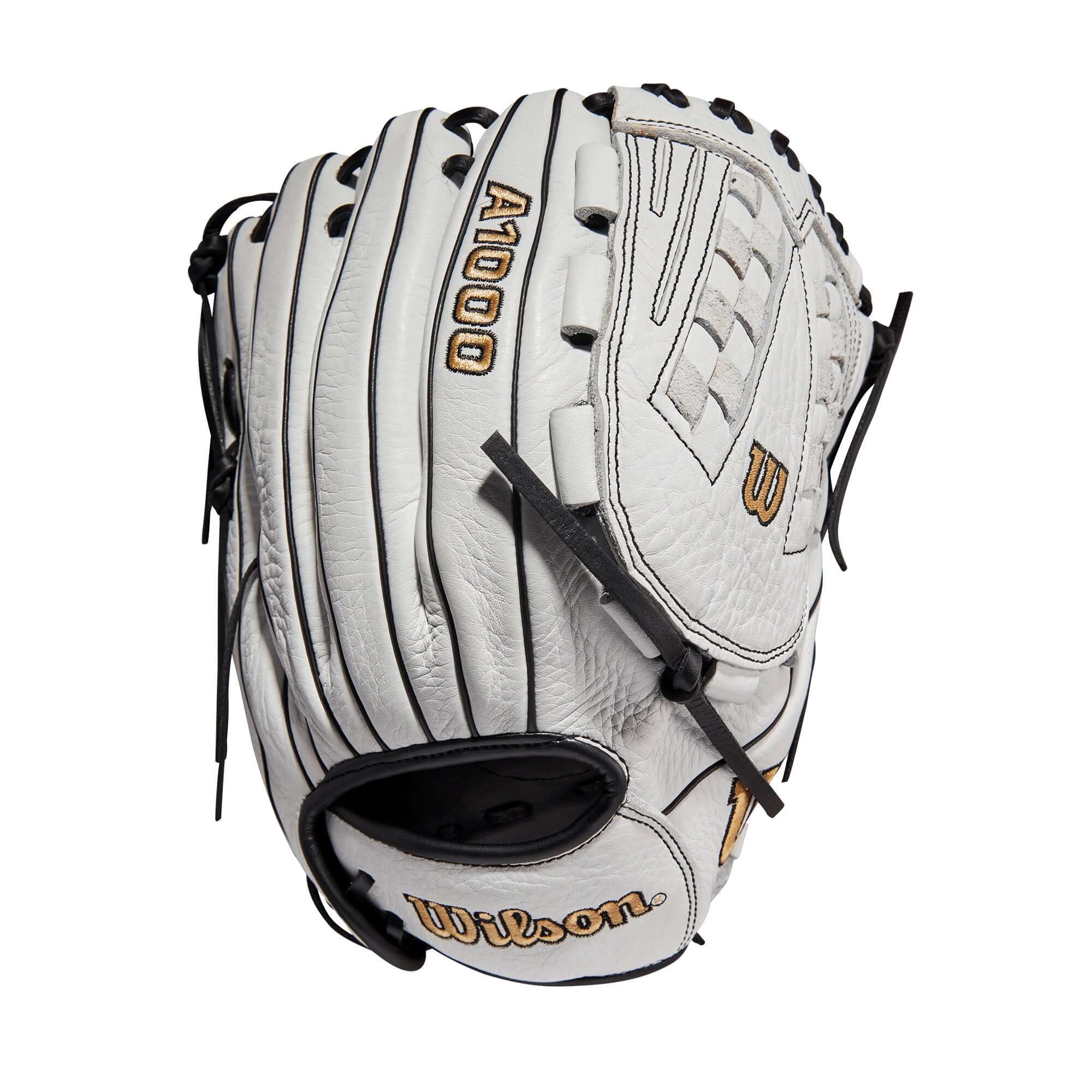 Wilson A1000  Fastpitch  Outfield/Pitcher's glove V125 12.5 White/White/Black & Blonde