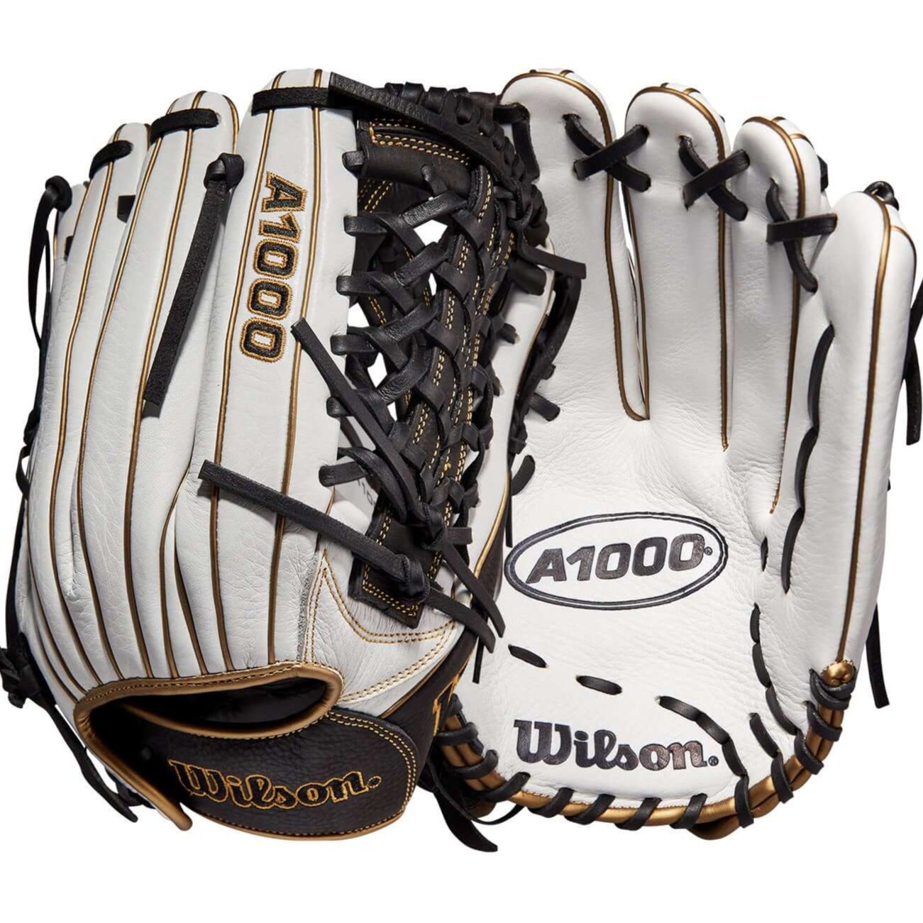 Wilson A1000 Fastpitch T125 LHT 12.5 White/Black/Blonde leather baseball glove