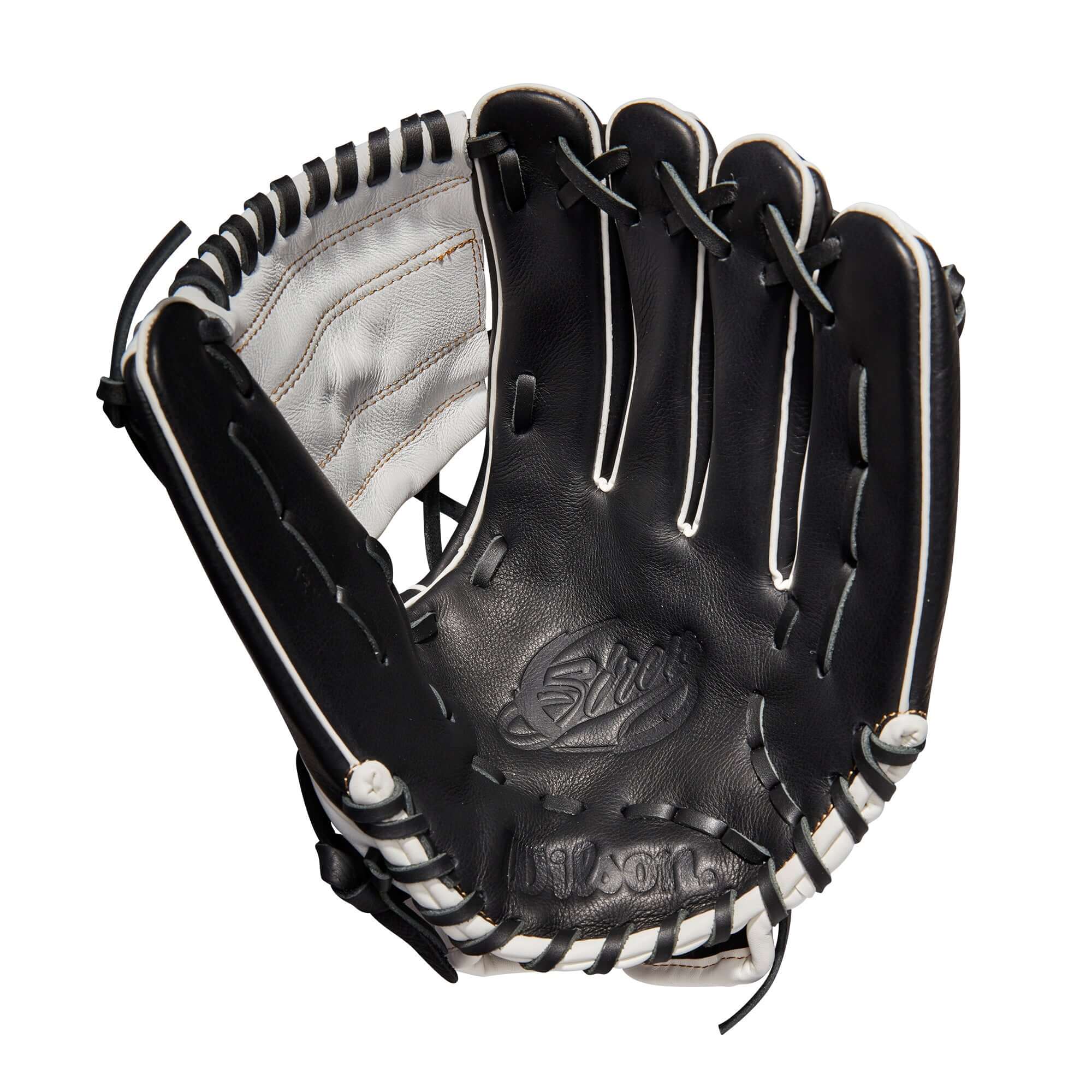 Wilson A550 Siren 12 LHT glove, black/white, for ages 7 and under