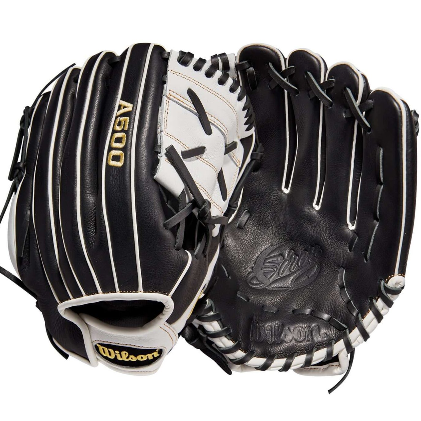 Wilson A550 Siren 12 LHT glove, black/white, for ages 7 and under
