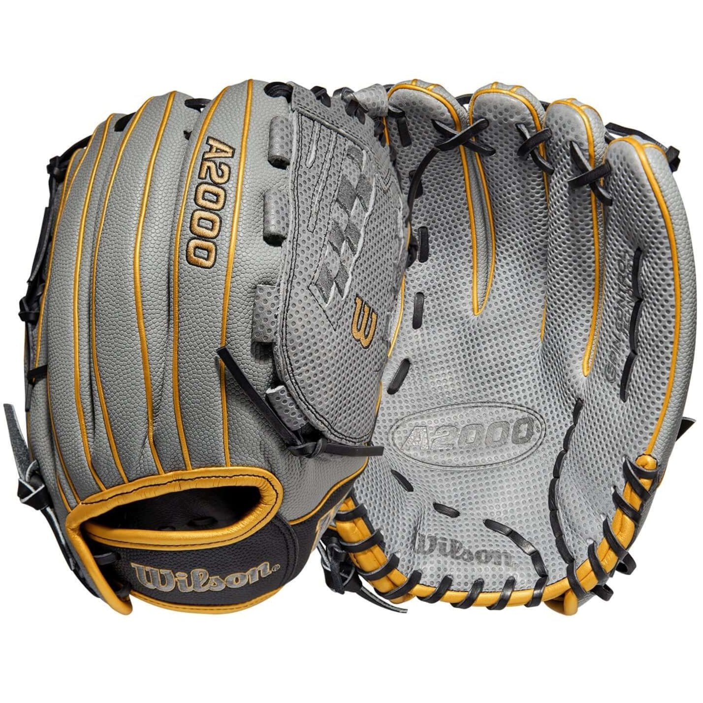 Wilson A2000  FP V125 w/Spin Control  & SuperSkin  (OF) 12.5 Grey SC /Grey SS/Gold