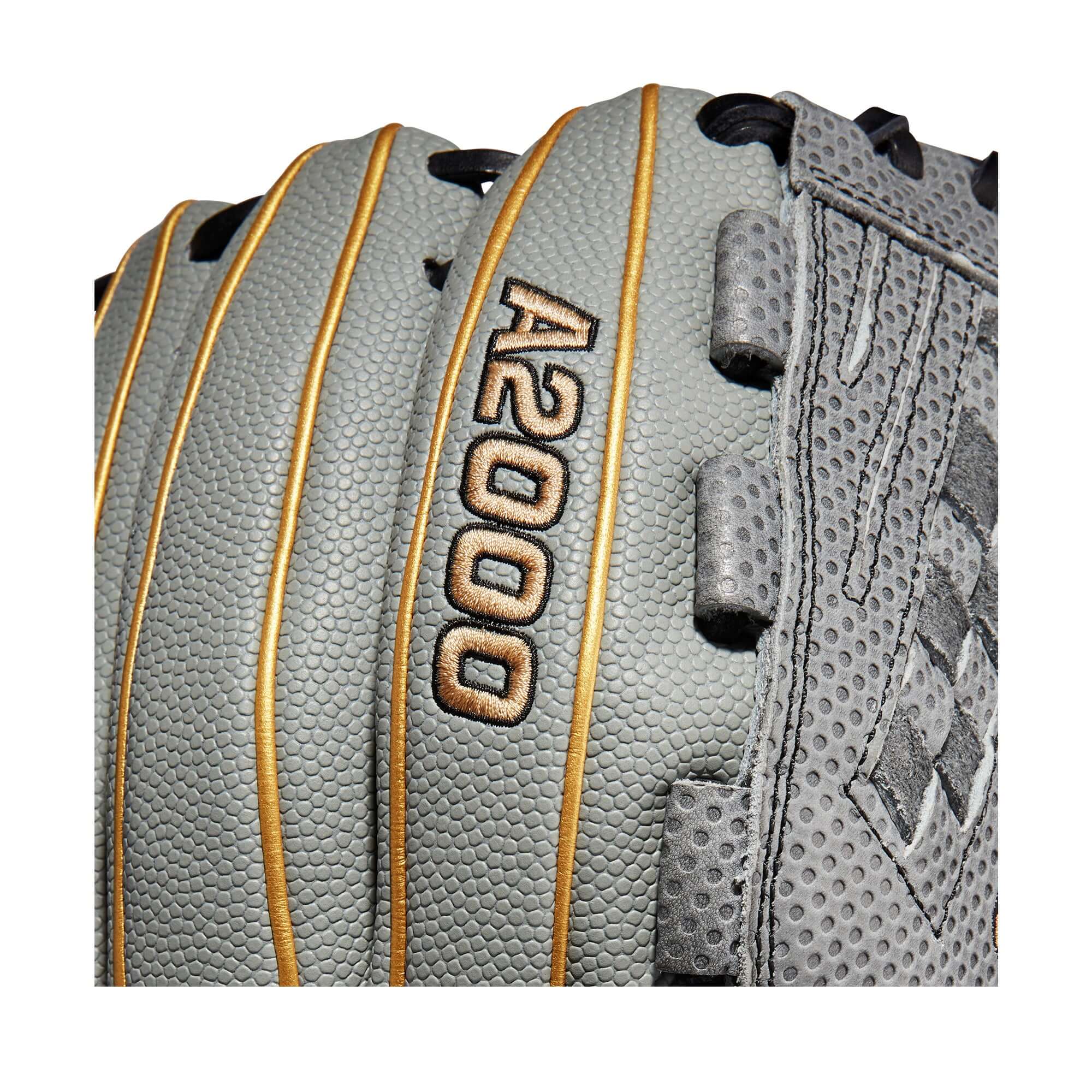 Wilson A2000 FP V125 with Spin Control & SuperSkin, 12.5 Grey Glove, Left Hand Throw