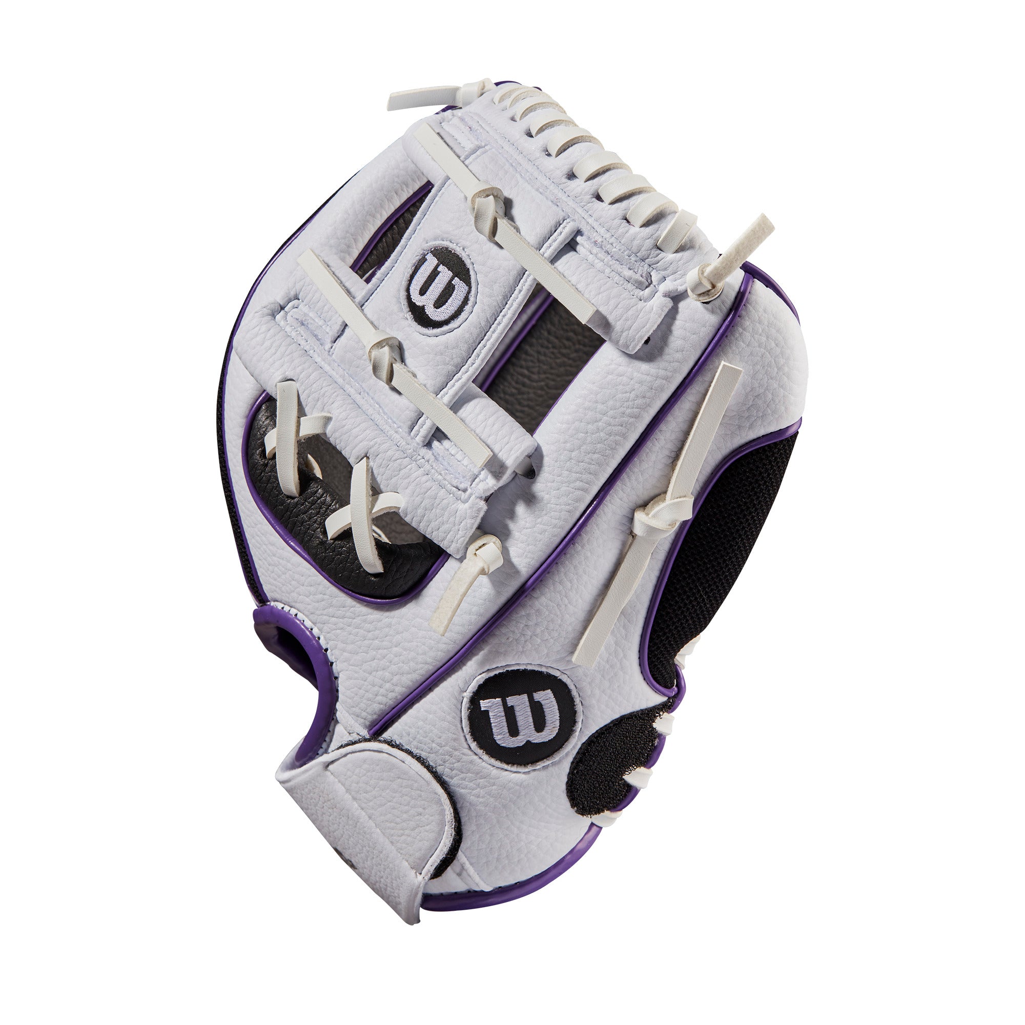 Wilson A200  EZ Catch Baseball 10-inch  White/Black/Purple