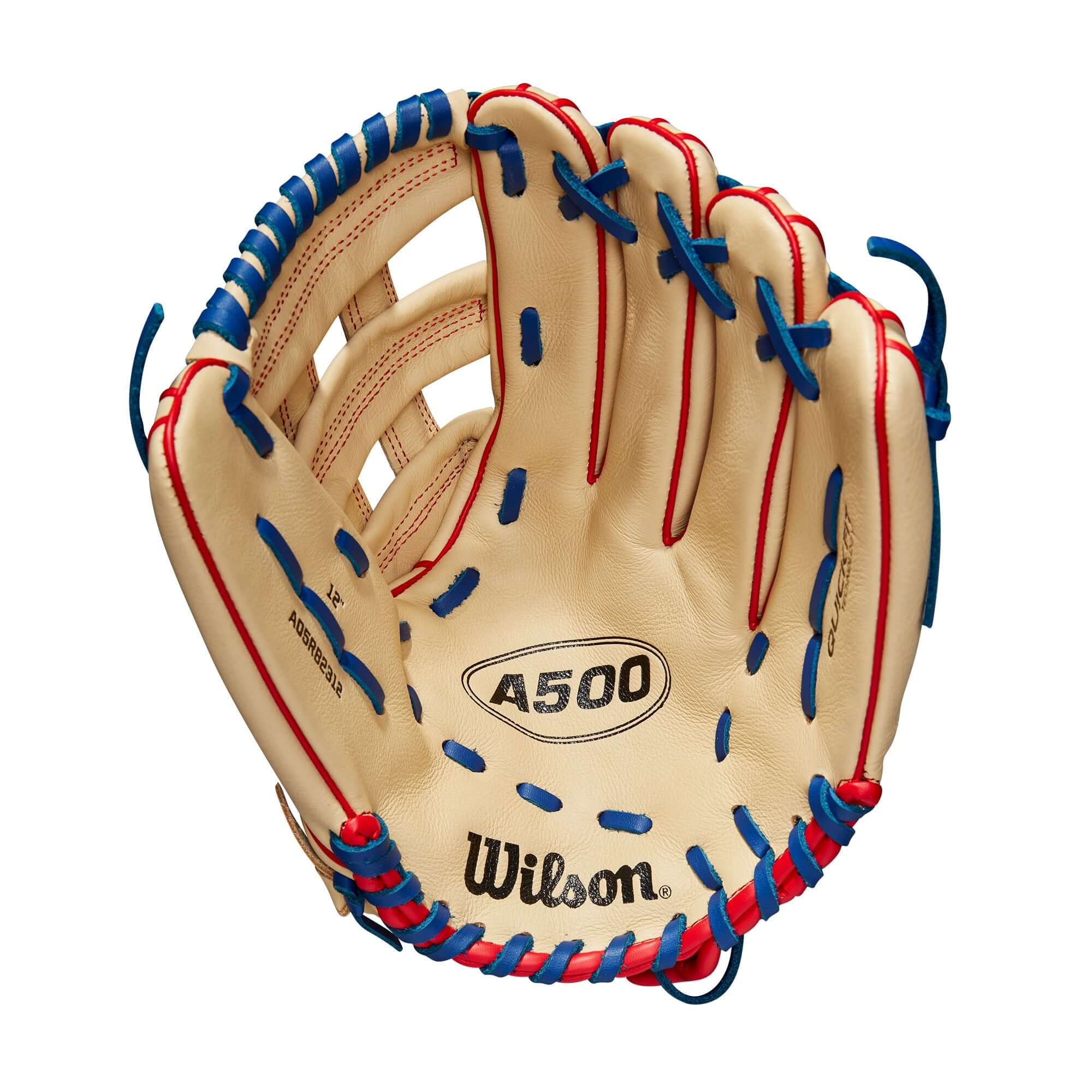 Wilson A500 12-inch Utility Youth Baseball Glove Blonde/Red/Royal