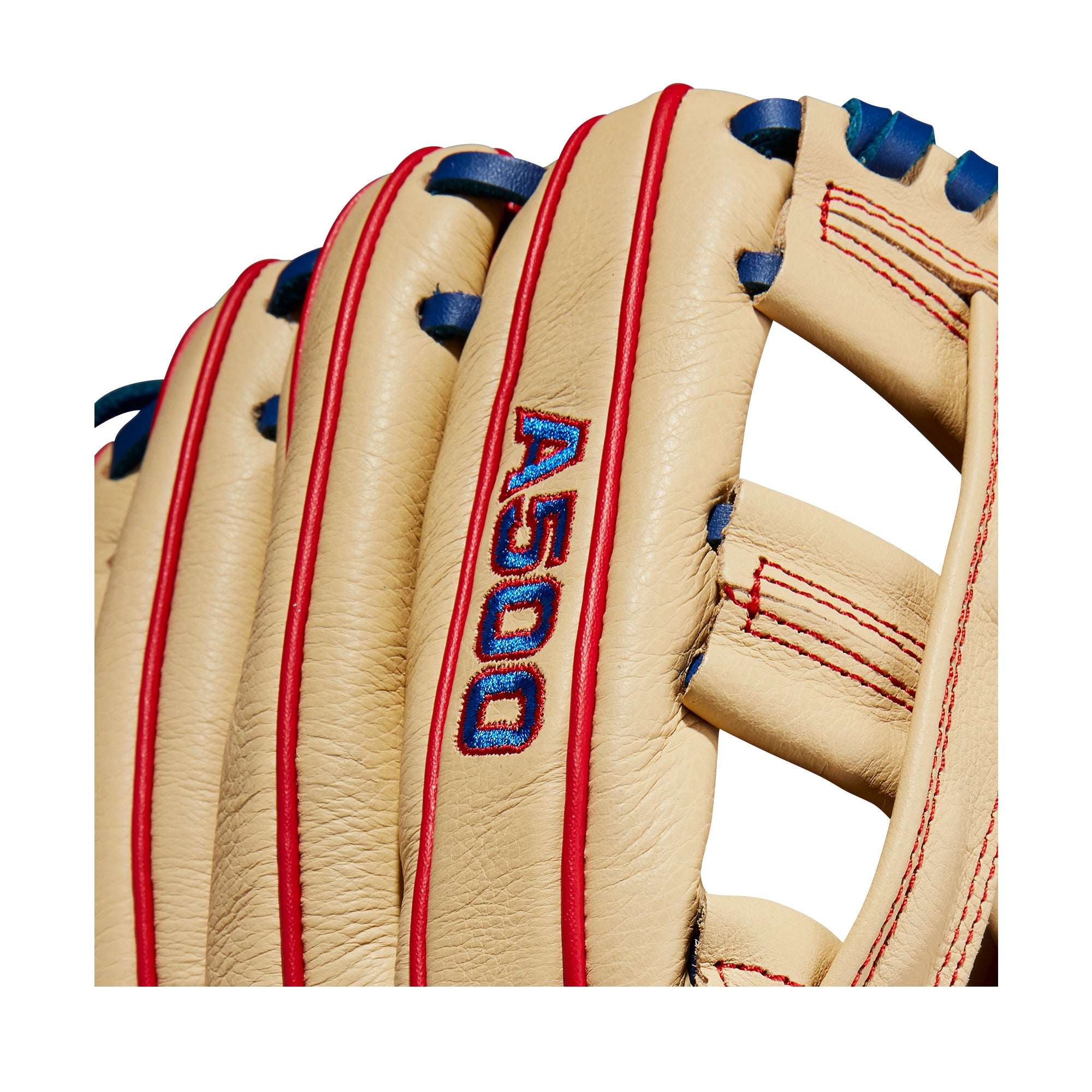 Wilson A500 12-inch Utility Youth Baseball Glove Blonde/Red/Royal