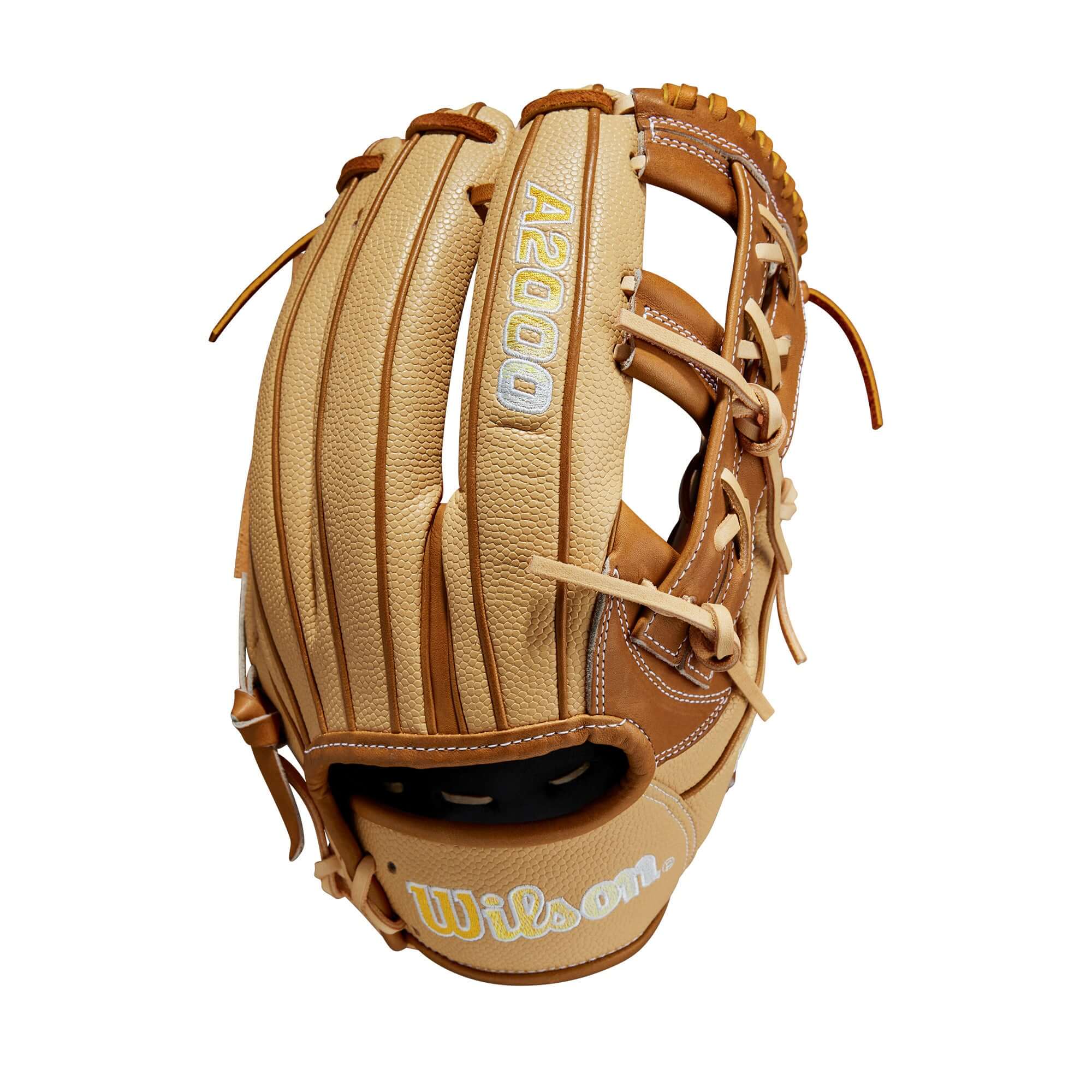 Wilson A2000 1912SS Blonde/Saddle 12 baseball glove with Gap Welting for deep pocket control