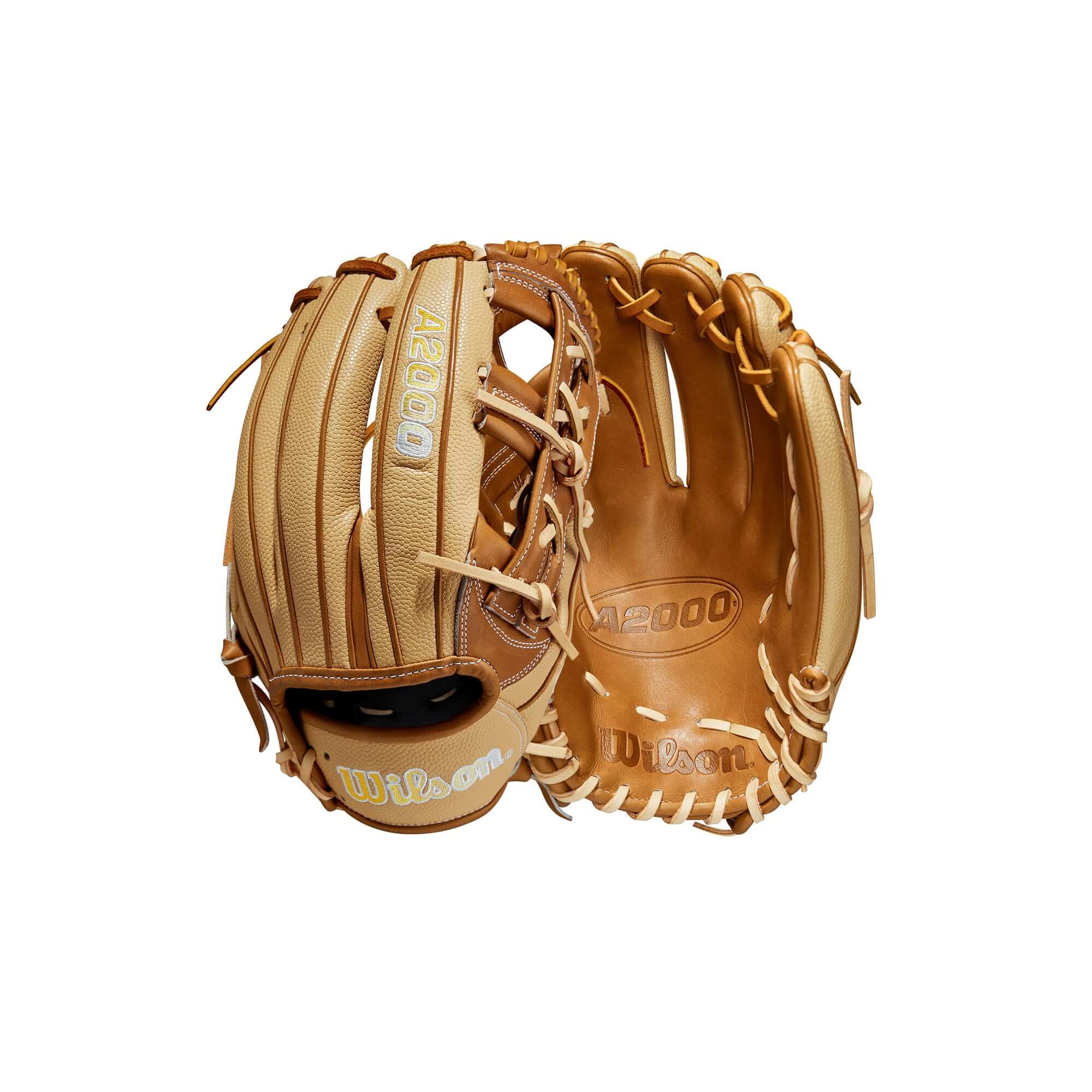 Wilson A2000 1912SS Blonde/Saddle 12 baseball glove with Gap Welting for deep pocket control