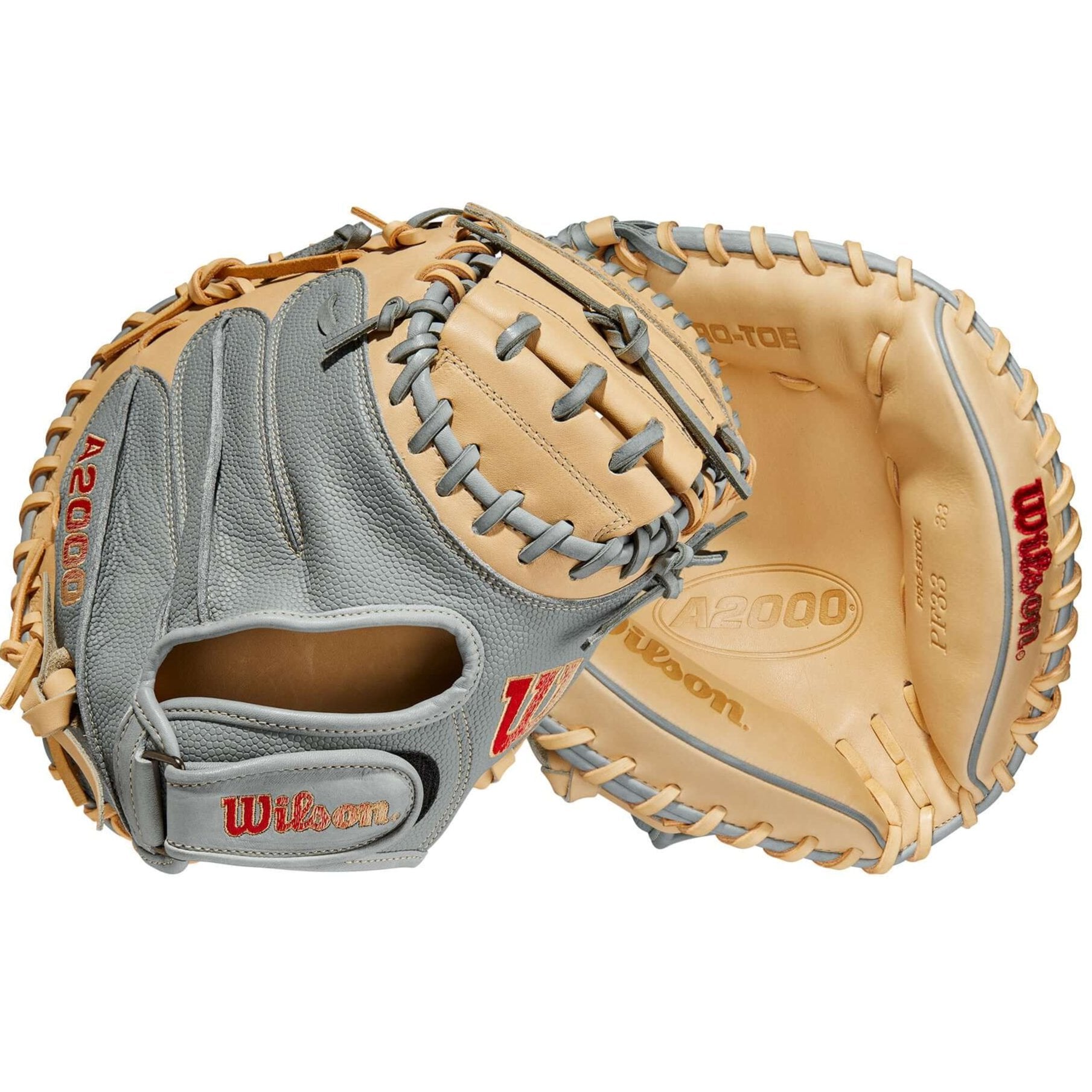 Wilson A2000 PF33SS Grey/Blonde 33-inch Catcher's Mitt