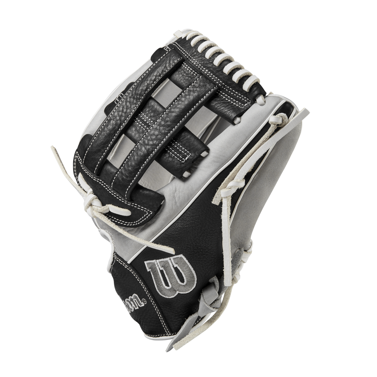 Wilson 2024 A1000 IF12 Infield Fastpitch Softball Glove  Silver/Black/White 12"