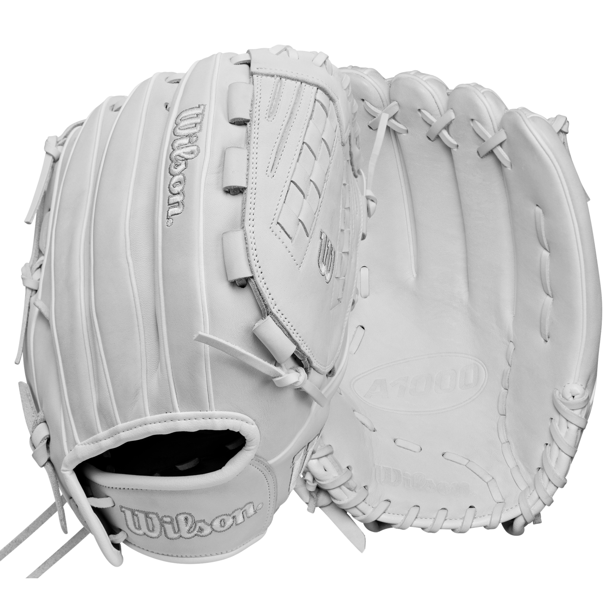 Wilson 2025 A1000FP V125 Outfield Fastpitch Softball Glove 12.5" White/Grey