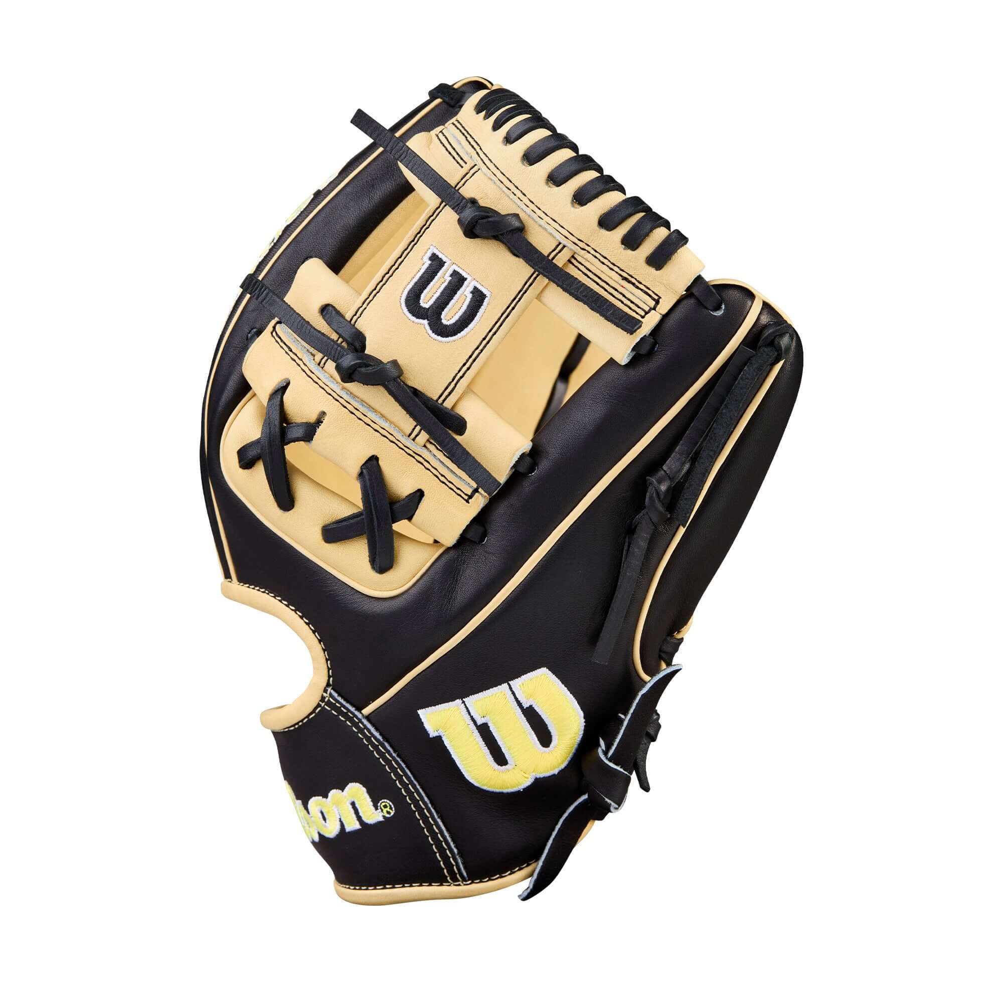 Thumb detail of Wilson 2026 A2000 Classic 1786 11.5" Infield Baseball Glove Black/Blonde with Pro Stock® texture.