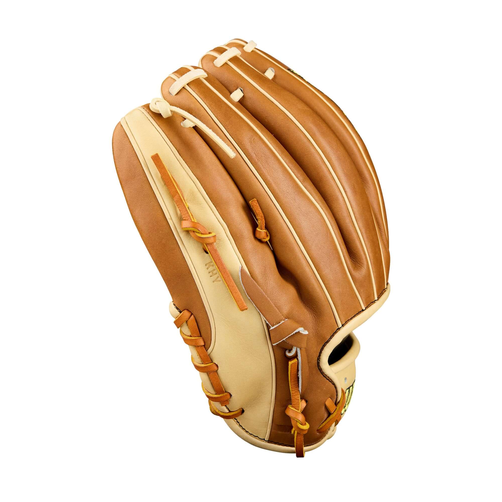 Finger detail on Wilson 2026 A2000 Classic 1975 11.75" Infield Baseball Glove showing stitching and welting precision.